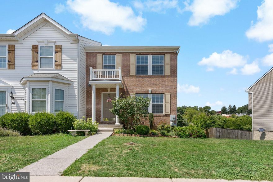 Welcome to this charming 3-bedroom, 2.5-bathroom end-unit townhouse, perfect for modern living and convenience. Spread across three levels, this spacious home boasts  hardwood flooring throughout and offers a bright, open floor plan ideal for both everyday living and entertaining. The main level features a well-appointed kitchen and a generous living area that flows seamlessly to a rear deck, perfect for outdoor relaxation and gatherings. The fenced-in backyard provides a private oasis for play or gardening. The upper level includes a  master suite with a full bath, along with two additional bedrooms and a second full bathroom. The lower level hosts a full, unfinished basement with endless potential—whether you envision a home gym, playroom, or additional storage space. Located close proximity to schools & restaurants, this home combines comfort, functionality, and an unbeatable location. Don’t miss the opportunity to make this your new home!