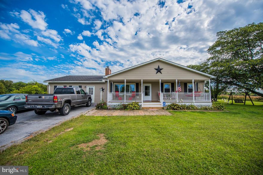 One level living! Nice 3 Bedroom, 1.5 Bath home on 1.2 Acres with rustic country decor. Several rooms have cedar ceilings. Enjoy country views from your front porch or rear deck.  Interior features large living room, spacious family room and eat-in kitchen. The  unfinished basement could be improved to suit your needs.  Property has 2 sheds and a 12 x 20 building with electric. Great for commuters
