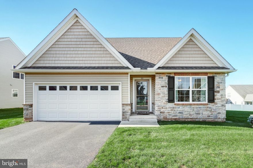 Check out this beautiful, like-new home located in Bennett Run! Built in 2018, this villa has been lovingly-maintained and is a blank canvas for you to make it your own. With three bedrooms, three full bathrooms and situated on one of the largest lots inside the community, this home is truly unlike any other. The open-concept feeling flows from the main floor up to the loft. Other bonuses include main floor laundry, a two car garage and a covered patio. Located in Northeastern York School District, only four minutes from I-83. Schedule your showing today!