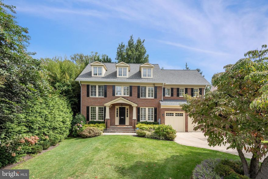 Beautiful 6+ bedroom, 5.5 bath all brick colonial on Radnor Road in the English Village.  Gourmet eat- in kitchen with tons of custom wood cabinets, stainless steel appliances, center island, built-in desk, large windows and patio doors leading to the professionally landscaped rear yard with flagstone patio and flat completely fenced in green space. Beautiful millwork, hardwood floors, light, bright and airy floor plan, plantation shutters, 4 level living with tons of closets and storage are only a fraction of the amenities available with this very rarely available home.  New roof, expanded gutters, entire exterior newly painted and new appliances in 2022 & 2023 & 2024.

Do not miss this opportunity to live close in to beautiful downtown Bethesda with it's many parks, walking, and bike paths,  exquisite shopping, quaint restaurants and close access to Metro!