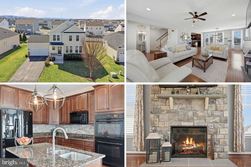 Impeccably maintained open-concept residence with a newly finished basement in the amenity-rich community of Norborne Glebe! This neighborhood features one of the only community pools in Jefferson County, along with playgrounds, tennis courts, and walking paths. It’s conveniently located off the main Rt.9/340 thoroughfare, providing easy access to local amenities, as well as Virginia and Maryland commuter routes. Special enhancements to this unique, less than 10-year-old property include gorgeous wood floors throughout the main level, 9-foot ceilings with recessed lighting, and an abundance of windows that let in tons of natural light. The focal point of the bright and airy main level is a stunning stone electric fireplace, which adds an element of warmth to the space. Perfect for entertaining, the gourmet kitchen connects seamlessly to the rest of the living space and features tall wood cabinets, granite countertops, a built-in pantry, island with seating, and a double oven. The upper level offers three bedrooms with walk-in closets and two full bathrooms, including a well-sized owner’s suite with a tray ceiling and luxurious tile shower in the ensuite bath. The fully finished lower level, which has LVP flooring and extra storage, provides additional living space with a recreation area, fourth bedroom, and another full bathroom -- ideal for guests or multigenerational living. Thoughtfully designed with comfort and upgrades for today’s lifestyle, this beautiful home in a desirable community is ready for you!