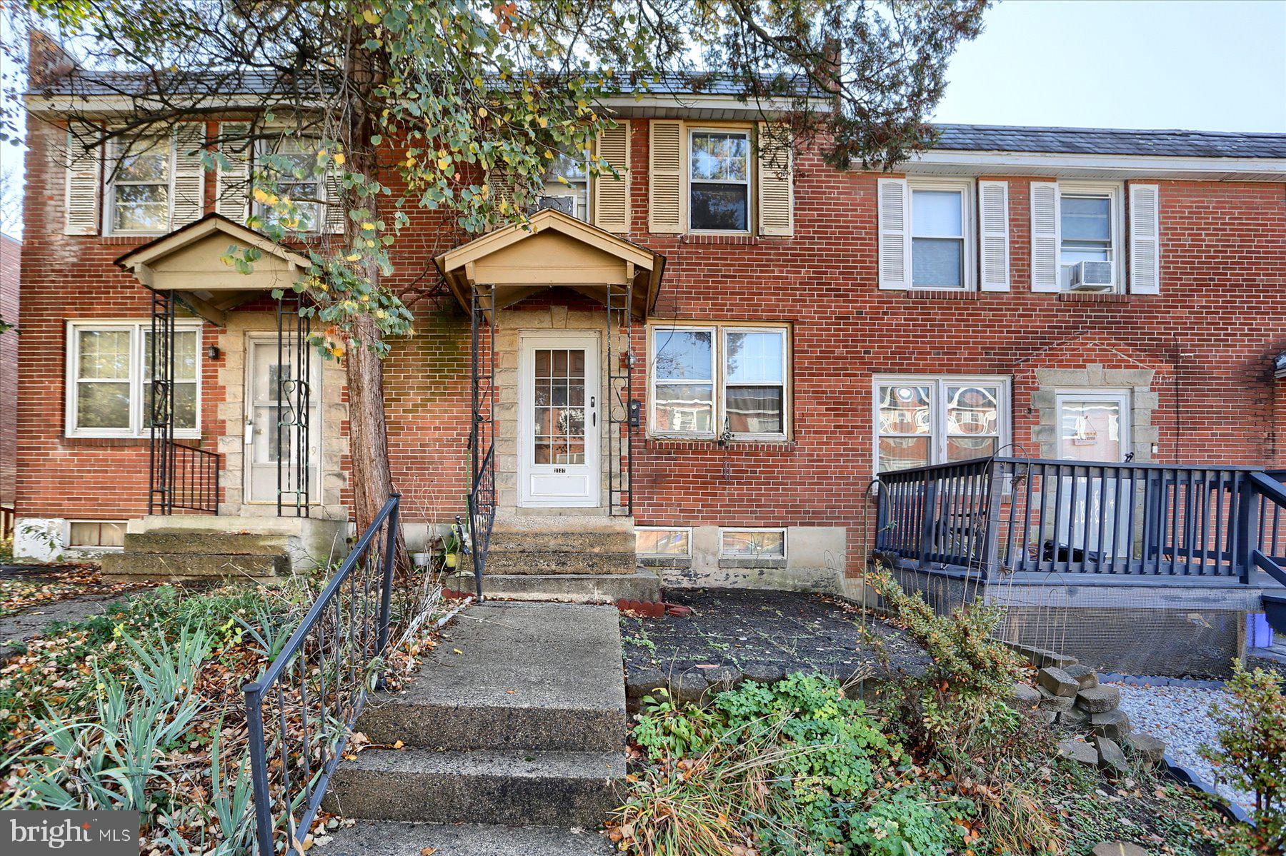 Investor/Handyman Special!  This solid row-home features great opportunity to build equity!  Original hardwood floors thru-out (just need refinished!)!  Galley kitchen and formal dining room!  Finished lower level (perfect family room) with  extra bath and 1 car-garage!  Newer gas furnace!