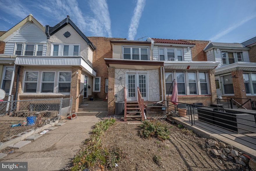 Fantastic opportunity to own this spacious 3 bedroom/1.5 bath home with parking in the lovely Wynnefield neighborhood of Philadelphia! Step into the large sunroom that leads to  spacious and light-filled living room. The large eat-in kitchen offers generous counter top and cabinet space, and stainless steel appliances! The large separate dining room is an ideal space for entertaining. The powder room completes this floor. The second floor boasts 3 spacious bedrooms and a full bathroom. The large walk-out basement is an excellent space for storage, and there is  also plumbing for an additional an powder room.  This home has been lovingly maintained. Property being sold in its As-Is condition.