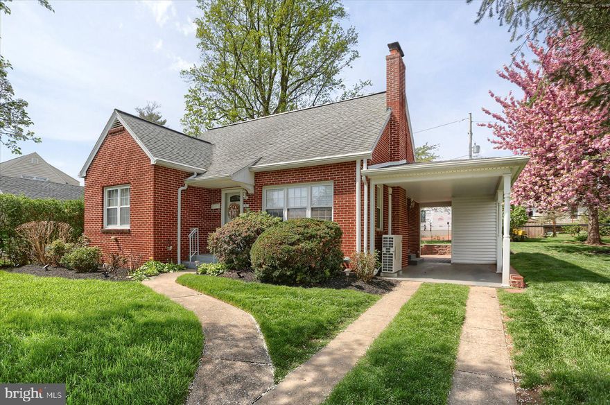 All Brick Cape Cod that has been exceptionally well maintained and packed with updates and features. Four Bedrooms, two baths plus a partially finished heated basement with brick fireplace and separate room with laundry and plumbing fixture to serve as a partial third bath. Two bedrooms on main level with full updated bath, new vanity, walk-in shower with sliding glass door and bath exhaust/light fixture that is blue tooth compatible and can play music while you shower. Two additional bedrooms and second full bath on upper level. Stunning new custom kitchen with Cambria quartz counters, farmers sink, built in wine rack with wine glass holders, and lots of kitchen drawers, counters, and cabinets. Quality kitchen appliances with Kitchen Aid dishwasher with stainless steel liner, microwave range hood, and smooth top range. Kitchen dining area with built-in recessed hutch to display China and store dinnerware. Architectural shingled roof, easy to maintain thermal replacement windows, new steel front entry door, and storm door. Home is heated with new natural gas furnace that is less than a year old with cast-iron baseboard that will keep you toasty throughout the hard winters. There is also a ductless heat pump and central air unit that provides air conditioning and serves as a redundant heat source if needed. Home soffits, facia, and carport ceiling are trimmed out in aluminum and vinyl making this home easy to maintain so that you can spend your time doing things you enjoy. Owner has taken great care of this home and is hoping for a buyer who will love and appreciate this home as she has. Carport with extra off-street parking. Located within walking distance to Penn State Middletown and Amtrak commuter rail station. Wonderful home, super clean and ready for quick delivery!