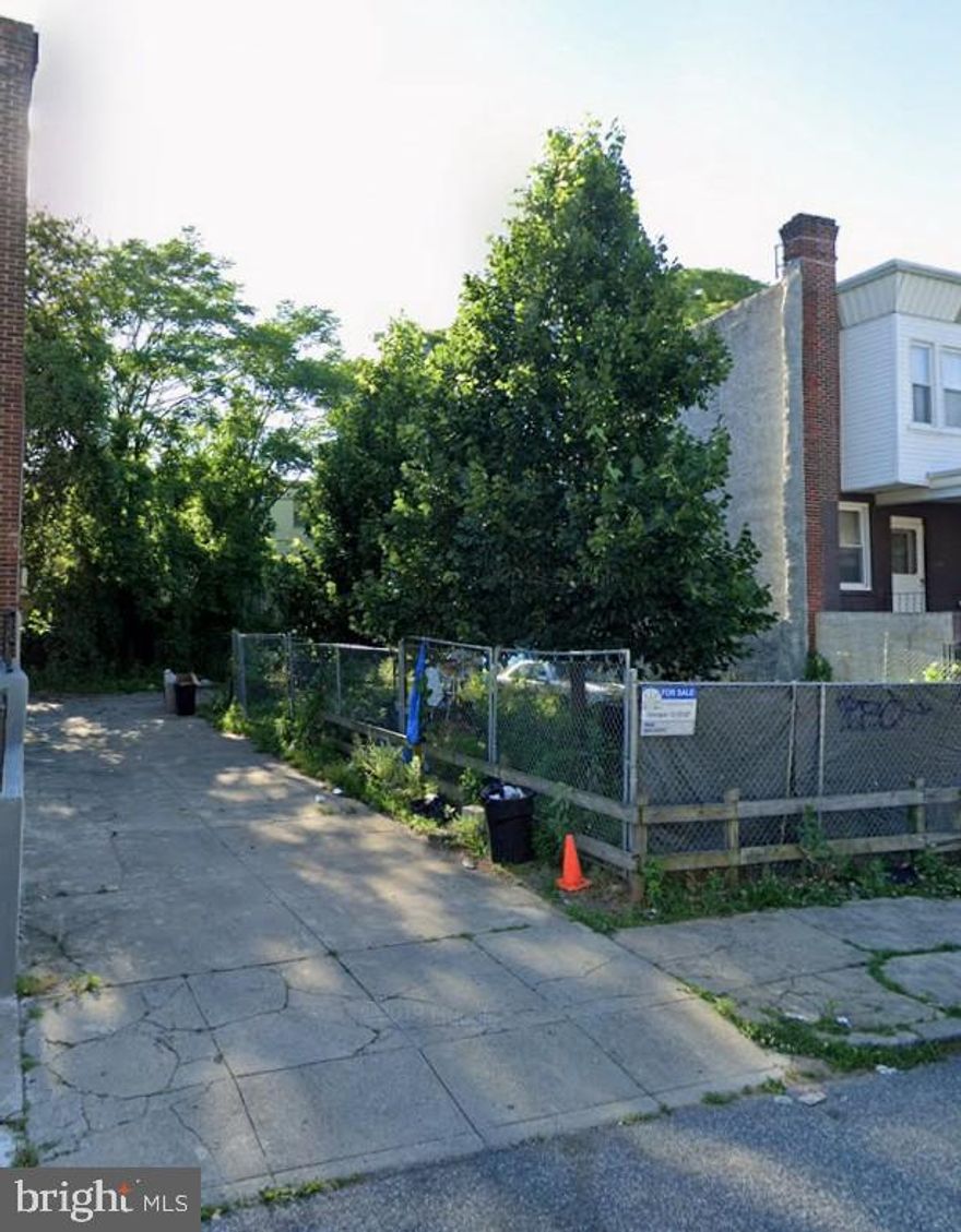 Fantastic opportunity to own a vacant lot in the heart of North Philadelphia! 5240 N Hutchinson Street offers a prime development site for builders, investors, or end-users looking to bring their vision to life. Located on a residential block experiencing steady growth and revitalization, this parcel is ideal for new construction—whether it’s a single-family home or an income-producing investment property. With strong rental demand and ongoing development in the surrounding area, the potential for upside is clear. Conveniently situated near public transportation, major roadways, schools, and local amenities, this location provides both accessibility and long-term value. Don’t miss your chance to secure land in an evolving Philadelphia market and capitalize on future appreciation!