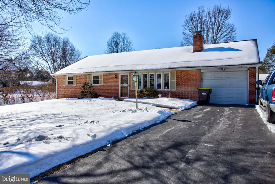 Well Maintained Brick Ranch Home, Freshly Painted Throughout, New Carpet in all Bedrooms, 
All Newer Windows 2012, New Hardwood Floors in Living Room and Dinning Room 2010, New Floors in Bathrooms, A/C & Heater and Efficient Hot Water Heater 2018,  Newer Roof 2017, Cozy Wood Burning Fireplace in Living Room, Kitchen Opens out to Covered Open Porch to the Private Back Yard wonderful for Entertaining,  The Partially Finished Basement has new ½ Bathroom and  has two Additional Rooms with Additional Shortage,   First Floor Laundry Room in with One-Half Bathroom in Over Sized Car garage. 
Level lot with Private Back Yard and Storage Shed 10 X 12