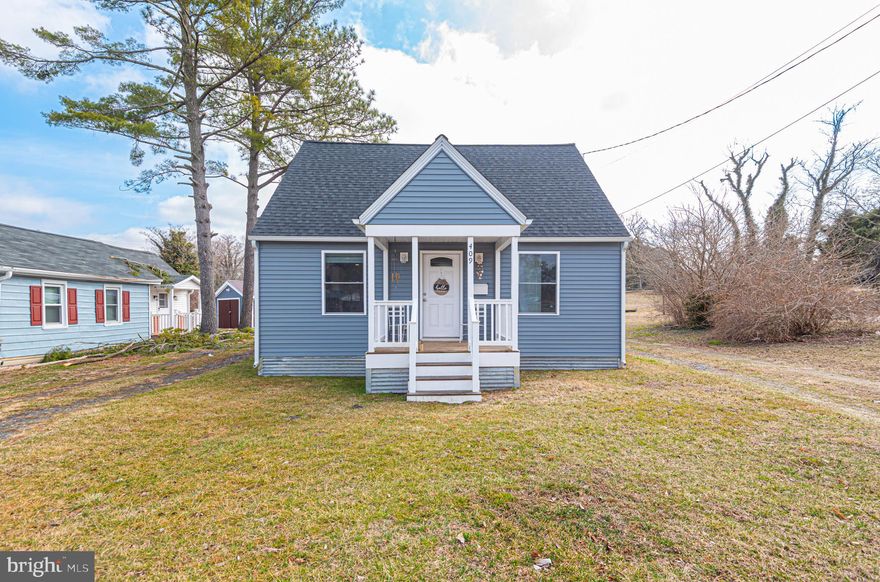 Welcome to 409 W Market St – A Fully Renovated Snow Hill Gem!

Welcome to your beautifully updated dream home at 409 W Market St, nestled in the heart of Snow Hill, MD. Originally built in 1930, this charming 2-story bungalow underwent a complete, top-to-bottom renovation in 2024, offering 1,068 square feet of perfectly designed living space that blends classic character with modern conveniences
.
Step up to the inviting covered front porch—perfect for your morning coffee—and enter a bright, open-concept main floor
. The spacious living area flows seamlessly into the kitchen, showcasing gorgeous wood-look flooring, recessed lighting, and energy-efficient mini-split heating and cooling systems for year-round comfort
.
The heart of the home is the stunning, brand-new kitchen. It features pristine white shaker-style cabinetry, striking marbled countertops, a suite of sleek stainless-steel appliances, and a large center island with bar seating
. Just off the kitchen, you will find a versatile nook that is perfect for a home office, alongside a dedicated laundry area
.
This home boasts 3 comfortable bedrooms and 1.5 baths. The main floor includes a bright, versatile bedroom and a beautifully appointed full bathroom featuring an elegant double vanity, modern lighting, stylish fixtures, and built-in linen shelving
. Head up the newly carpeted stairs to find two additional cozy bedrooms, which feature classic bungalow-style sloped ceilings, plush carpeting, ceiling fans, and ample closet space
.
Outside, the property is completed by a matching detached storage shed in the yard, providing excellent space for your tools and outdoor equipment
.
With its historic 1930s curb appeal and flawless 2024 modern interior, this 3-bedroom, 1.5-bath bungalow is completely move-in ready. Don't miss your chance to own this beautiful property—schedule your tour today!
