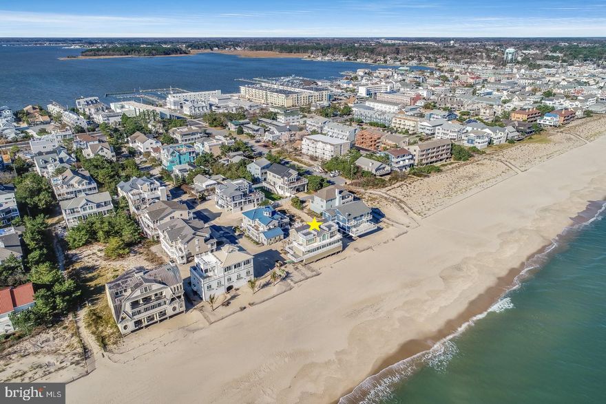 Now is your chance to own 1 Beach Avenue - One of the most highly coveted addresses along the East Coast. This oceanfront property is situated on one of Coastal Delaware's most unique lots. With no dunes to block its ocean views, you can walk directly out your front door and onto private North Indian Beach. Enjoy expansive vistas of the Atlantic from multiple outdoor decks, including two new rooftop decks. The inverted floor plan maximizes the panoramic beauty of these ocean views. The first level offers 5 bedrooms, 4 full bathrooms, and a large laundry room. Second-level highlights include a large kitchen, open living and dining areas, a powder room, and a sixth bedroom with a full bathroom. This bedroom could also be used as a second living area, den, or study. This home boasts a brand-new architectural shingle roof as well as new HardiePlank siding. Additionally, the eastern side of the home has new Pella 350 Series windows and doors with AZEK framing. Store your boat across the street from your home at the Rehoboth Bay Marina. North Indian Beach is a small, unique community with a private, guarded beach and private security. Located on the southern end of Dewey Beach, it also offers an easy walk to a variety of resort-style amenities. Easily stroll into town for a night at the Starboard or Rusty Rudder; or, ride your bike or take the trolley into downtown Rehoboth Beach. Flood insurance is currently under $5K per year and is transferrable. This home is priced competitively. Call for your own private tour today!