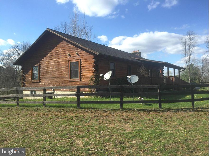 Renovated Appalachian log cabin w 5 stall horse barn for rent 10 minutes from Middleburg! Beautiful hardwood floors throughout and a huge fireplace and mantle. 3 br 2 ba upstairs. A 2 br 1 ba in-law suite downstairs has an inside stairwell access as well as a rear separate entrance. 5 stall barn has a wash stall, tack room, auto waterers in the fields. No more than 5 horses. Use of Lawnmower incl.