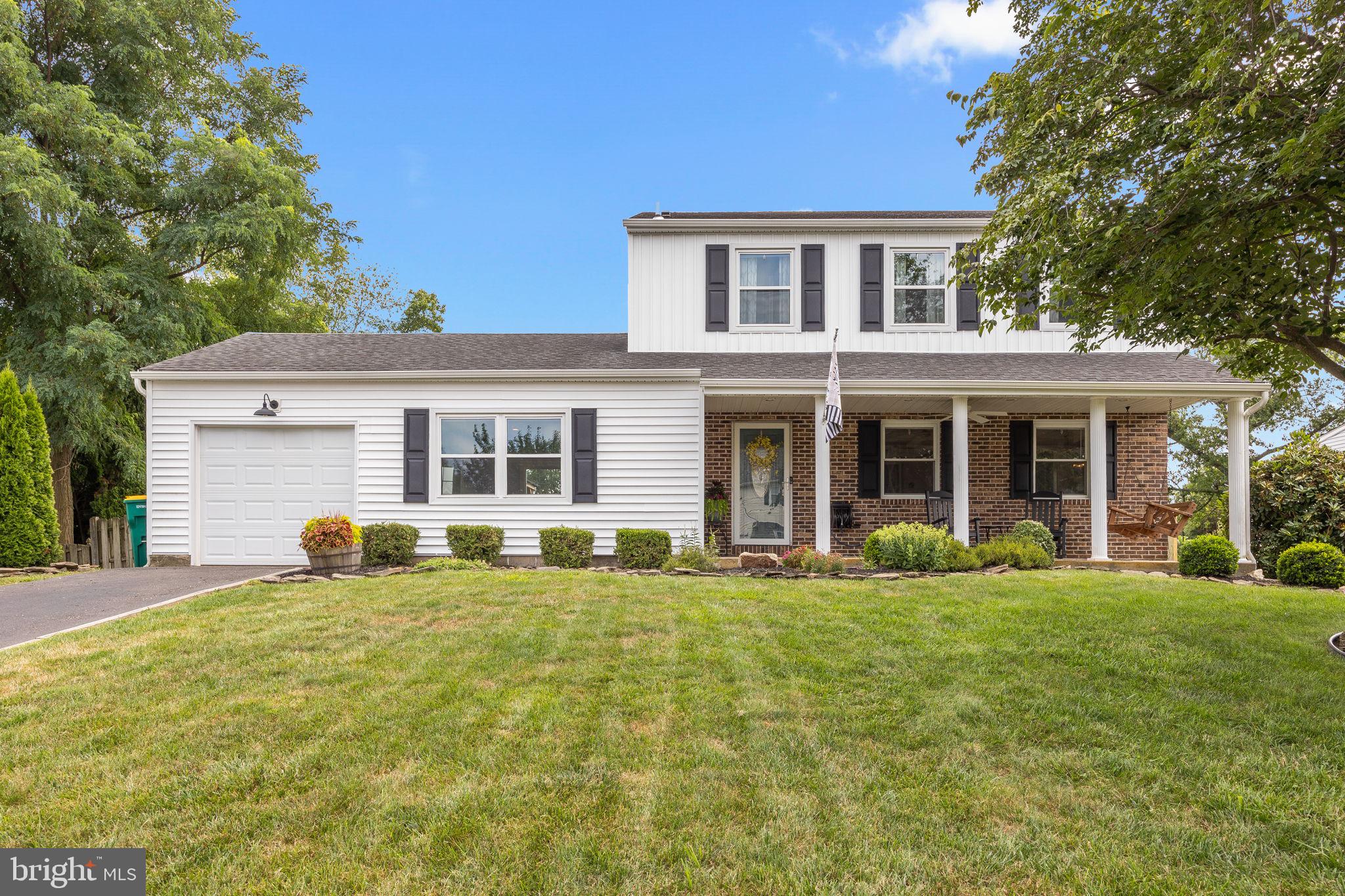 Absolute move in condition Colonial with a huge yard and on a cul-de-sac! So many upgrades throughout including windows, kitchen, bathrooms, siding, and more...; enter from the quaint covered entry porch into the foyer with coat closet and powder room; the formal living room features a built-in electric fireplace; the kitchen and dining area have been combined with a farmhouse flair and make a centerpiece of the home; a large family room overlooking the rear yard is tucked away giving it a private feel; the family room also has an interior entry to the garage; the second floor features a stunning main suite with full bath and walk in closet; two additional bedrooms and a recently remodeled bath complete this level; a partially finished basement allows for a separate area to gather as well as provides storage and a laundry room with laundry tub and utilities; the home by itself is impressive but when you see the premium yard you will be blown away; a large paver patio brings living space from the inside out and overlooks the vast rear yard with crystal clear above ground pool and storage shed; don't wait on this one....