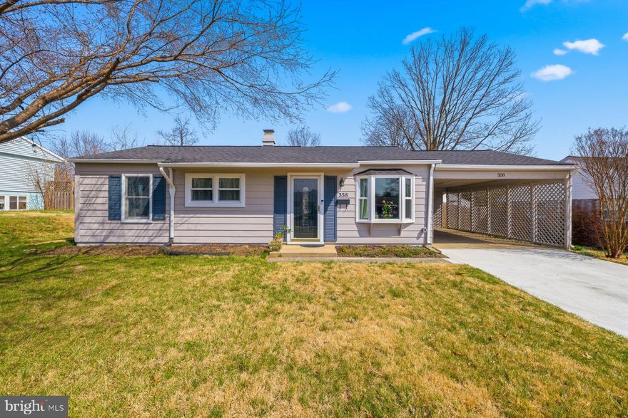 358 Catoctin Avenue E – Much Larger Than It Appears - a charming 3-bedroom, 2-bath  (1746 sqf). Lovingly cared for by the current owner, this home reflects exceptional pride of ownership and thoughtful upgrades. Inside, you’ll find bright, move-in-ready interiors with a functional layout designed for comfortable one-level living. A lovely sunroom filled with natural light creates the perfect space to relax, work from home, or entertain guests. The kitchen features new quartz countertops and stainless-steel appliances, while the bathrooms have been tastefully updated and the refreshed flooring adds a modern touch throughout the home. This property has been extensively improved and meticulously maintained, including: New roof (2024), New HVAC system (2025),Water heater (2021), New driveway (2025),Nine windows replaced plus the sunroom windows (2024) ,New attic insulation (2024),New fence (2023)
Step outside to enjoy the wonderful backyard, perfect for outdoor gatherings, gardening, or simply relaxing. A carport adds additional convenience. With its generous space, thoughtful updates, and outstanding care by the owner, 358 Catoctin Avenue E offers exceptional value and comfort for today’s lifestyle.