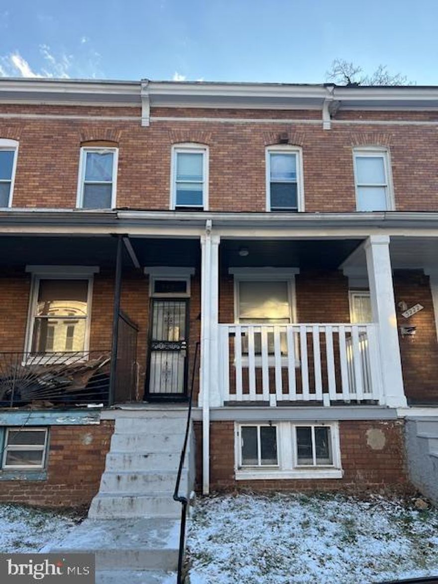 Welcome to 5220 Saint Charles Avenue! This three-story townhome, located in the established Arlington neighborhood, offers three bedrooms and one and a half baths and presents an excellent investment opportunity. Previously rented for $1,350 per month, the property is in good condition and ready for its next owner with minimal effort. The home is being sold As-Is, with the seller making no repairs. Buyer to pay all transfer and recording taxes. Seller prefers Dulaney Title for title work and closing. Enjoy a convenient location close to Rogers Avenue and West Cold Spring Metro stations, Pimlico, Sinai Hospital, shopping, dining, and Cylburn Arboretum. Additional nearby attractions include the University of Maryland, M&T Bank Stadium, Oriole Park at Camden Yards, and Downtown Baltimore. Major commuter routes I-83 and Reisterstown Road are just minutes away. With strong rental history and solid condition, this property is a great addition to any investor’s portfolio. The adjacent property at 5222 Saint Charles Avenue is also available—purchase one or both to maximize your investment potential. Don’t miss this opportunity—schedule your showing today!