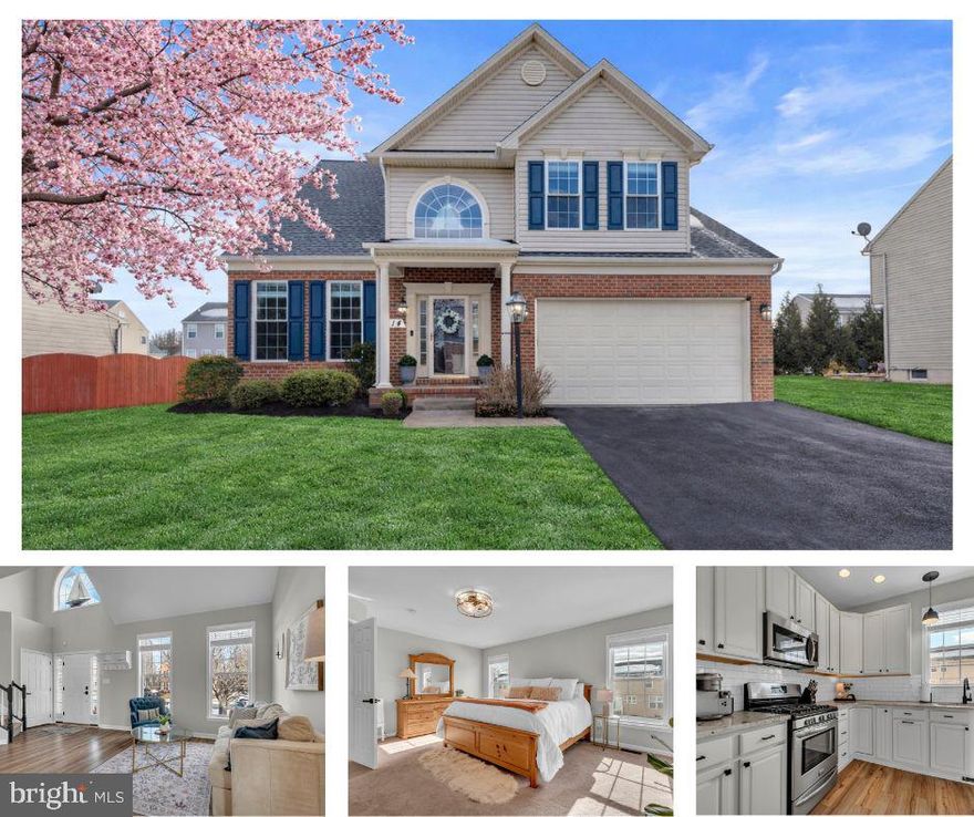 Welcome to 614. Brookfield Drive in Sought-After North Brook!
This beautifully maintained Colonial offers the perfect blend of space, thoughtful updates, and a functional layout designed for both everyday living and entertaining. The heart of the home is the updated kitchen featuring Frigidaire-Gallery kitchen appliances, gorgeous counters and coordinating backsplash.   The kitchen offers space for a table and flows seamlessly into one of two spacious living rooms, creating an inviting and comfortable environment ideal for gatherings and modern living. Nine foot ceilings enhance the open and airy feel throughout the main living areas. Step outside to the oversized composite deck overlooking your spacious backyard — perfect for outdoor enjoyment, relaxation, and entertaining. Upstairs, you’ll find a spacious primary suite highlighted by a walk-in closet with custom shelving and built-ins, along with a well-appointed en-suite bathroom with walk in shower, corner tub, double vanity and wash closet. Three additional bedrooms provide flexibility for family, guests, or dedicated workspace. The fully finished basement offers valuable additional living space with a rec room, dedicated office, ample storage and a versatile flex room ideal for a home gym,  or guest suite. Recent improvements include fresh paint throughout, modern black matte lighting, a high-efficiency hybrid heat pump system delivering energy savings, a tankless water heater providing continuous hot water, and a brand-new roof installed in 2025 with a transferable 50-year warranty. Located in the highly desirable North Brook community, residents enjoy amenities including a playground, soccer field, scenic ponds, pavilion, and wooded walking paths. All within a few miles from the historic district, shopping, dining, county recreation facilities, including a dog park, and just 25 minutes from the Chesapeake Bay Bridge.
This home offers the ideal combination of comfort, efficiency, and location — don’t miss your opportunity to call North Brook home!