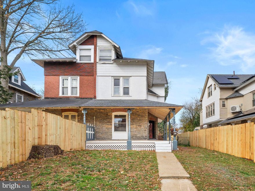 Welcome to 413 E High Street — where historic Germantown charm meets modern luxury! This massive, fully renovated twin offers 2,760 sq ft, 5 bedrooms, and 2.5 baths. Enjoy brand-new flooring, recessed lighting, fresh paint, and a new HVAC system throughout. The open kitchen and dining area feature an eat-in island, quartz countertops, and stainless steel appliances, plus a main-level laundry and half bath. The home showcases two beautiful staircases — a grand main staircase in the foyer and a secondary original butler staircase connecting the kitchen to the upper floors, blending character and convenience. Upstairs you’ll find three spacious bedrooms and a stylish full bath, with two more bedrooms and a spa-like primary suite on the third floor. Relax on the wraparound porch or in the private fenced yard on a nearly 200-ft deep lot. Close to Wissahickon Trails, Fairmount Park, public transit, and major highways. Nearby Mt. Airy, Chestnut Hill, Roxborough/Manayunk, and East Falls offer endless dining and shopping. A perfect blend of space, style, and location!