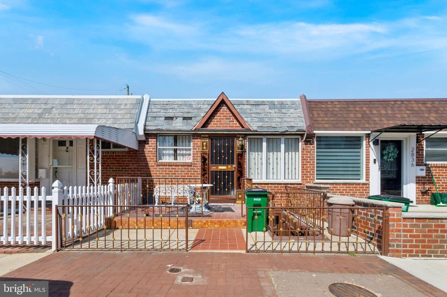 Adorable, retro home in the heart of the Citizen's Bank Park/MarconI West neighborhood ! 2838 S. Hutchinson is the coolest house and has been maintained and loved throughout the years, Great open floor plan on one floor with touches of handcrafted wood arch ceilings, surround handcrafted mirrors, tons of gorgeous natural light, A full living room, a great eat in kitchen with handcrafted wooden cabinetry and good counter space  this flows to 2 full bedrooms with closet space,  and a full primary bathroom done in black and white retro tiles full vanity and shower. 
The basement is fully finished and is an awesome space for an entertainment room or a grand office space, finished with all wood paneling and ceilings also includes walk-out stairs to the front!
This one of a kind home is centered in the heart of our Phillies, Flyers, Eagles and Sixers land, just a short walk to the Navy Yard and the redesign FDR park ! come today so easy to show and be a part of this great community! Go Phils!