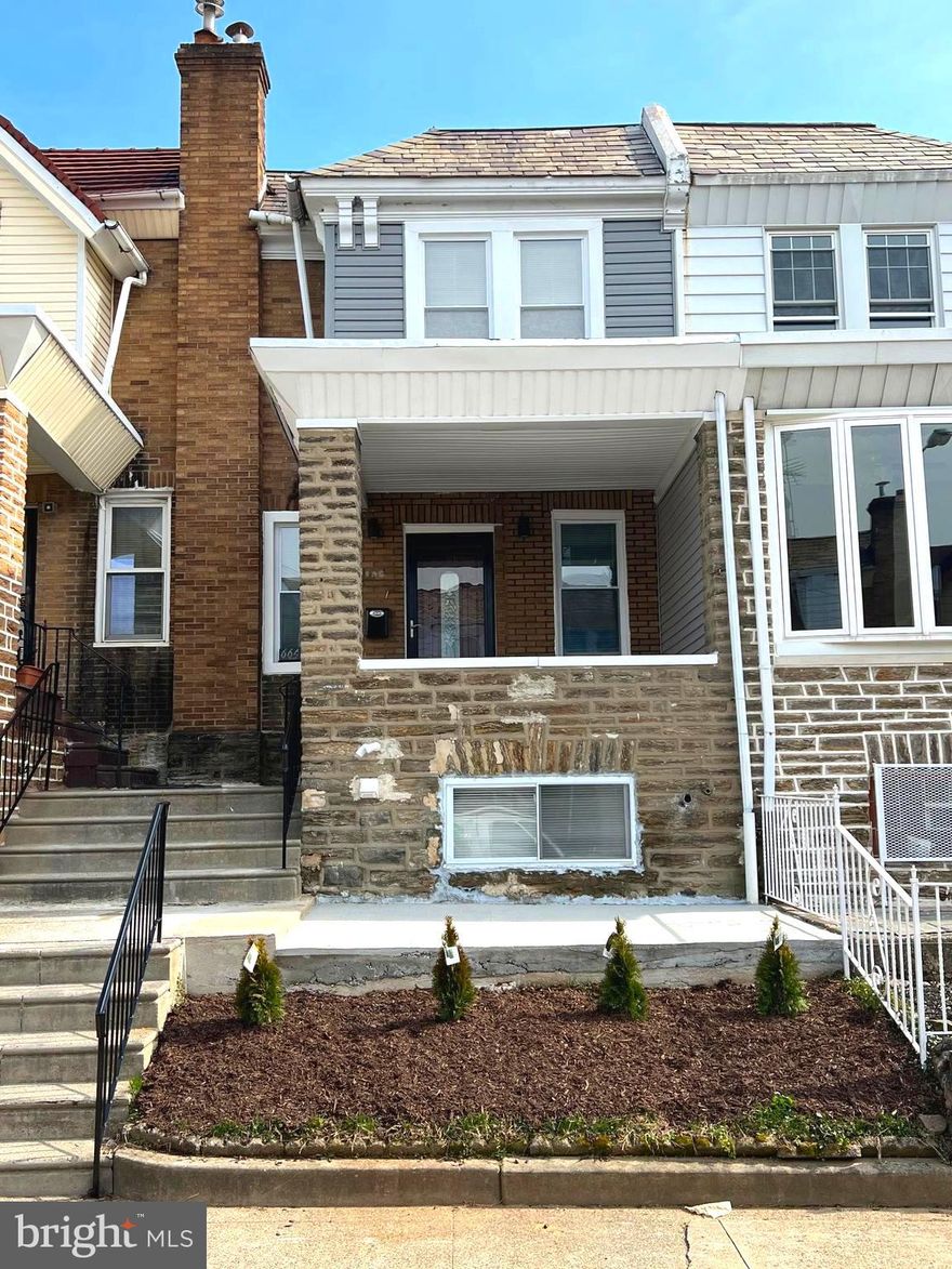 Welcome to this beautifully renovated house, which features  4 bedrooms and 2.5 bathrooms! This house has a spacious open floor plan, accent wall, luxury vinyl planks throughout, recessed lighting, LED mirrors in each bathroom, brand new windows,  window shades, crown moldings, and a brand new kitchen that offers grey shaker cabinets, subway tiled backsplash, granite countertops, and stainless steel appliances. The first floor has 1 bedroom and 1 full bathroom, second floor features 3 bedrooms and a full bathroom. 
The basement is finished, it has 1 half bathroom, access to the garage, and an entrance door to the outside. It is the perfect place for gatherings, an exercise room, an office, or a play area. New HVAC system with central air, water heater, and brand new washer and dryer.
The house is conveniently located near public transportation, shopping, and easy access to Center City and major highways. Schedule your appointment today!