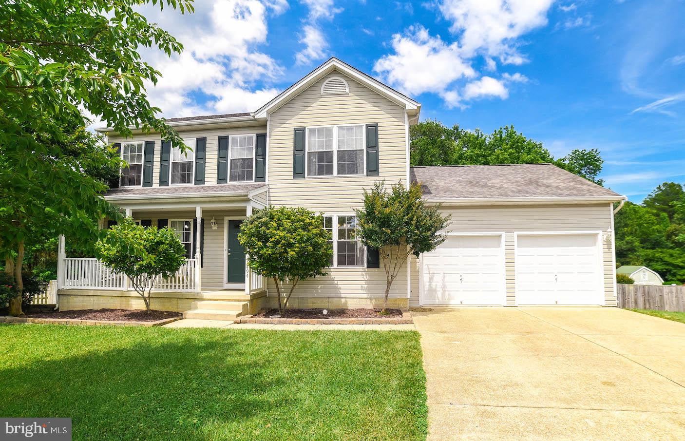 Practically perfect in every way!! If you want to see a home that shows true pride of ownership, come take a look at this one. Immaculately kept home at the end of the street just 5 minutes from Pax River. Home sits on a nice lot that backs to trees, has a fenced rear yard, a wonderful deck out back, in-ground sprinkler system and great curb appeal. A welcoming front porch greets you and as you enter you will find a large formal dining room to your right and even bigger family room/living room to your left. Kitchen is perfectly sized with lots of counter space, breakfast bar, plus breakfast area overlooking the backyard and back deck. Upstairs Master with large walk in closet and spectacular bath, plus two additional generously sized bedrooms and hall bath. Basement has finished bedroom and full bath, plus a workshop with shelving and tables that convey!!