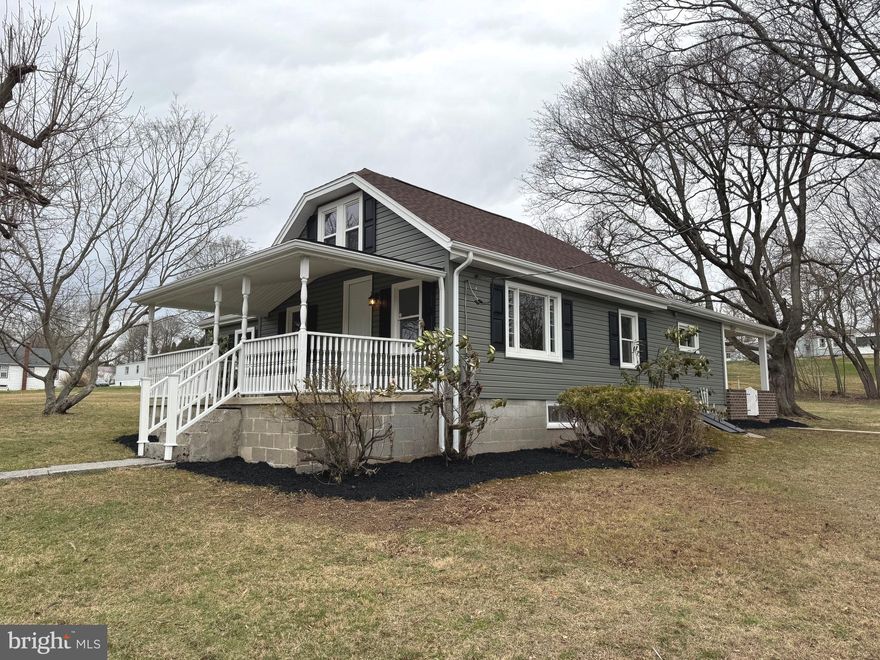 Totally renovated 1 story home on a corner lot in Northeastern Schools which features 3 bedrooms, large bathroom, eat in kitchen with new appliances , 1st flr laundry, central air conditioning, large attic for tons of storage, new siding and windows, covered back porch overlooking a large rear yard with mature trees. Property was subdivided and the size of the lot is now .46 acre . Access to basement is on the side of the house using the Bilco Doors.