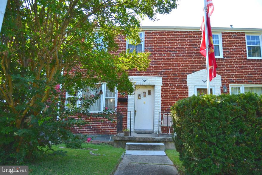 The possibilities are endless for this all-brick townhome with its classic layout. This home had just one owner and is a perfect candidate for investors and someone looking for sweat equity. It needs work but a Goodman HVAC system, a newer roof and water heater and a new door cover some big-ticket items. The basement has been waterproofed. What an opportunity! As you walk in you will find the light-filled living room which is connected to a spacious dining room.  Hardwood floors under the carpet!  The kitchen is just to the rear with access to the fenced in backyard. The upper level features a large primary bedroom, a classic full bath and 2 additional bedrooms. The partially finished walk out basement has unlimited potential. So much space to make it your own. Here you will find the laundry area with a utility sink and a half bath. The backyard is accessible from the walk out basement as well as the kitchen and welcomes you with a blooming tree. Two parking spots are located behind. Conveniently located with easy access to shopping centers, the Beltway, I-95, I-70, MARC Train & BWI, UMBC and CCBC.