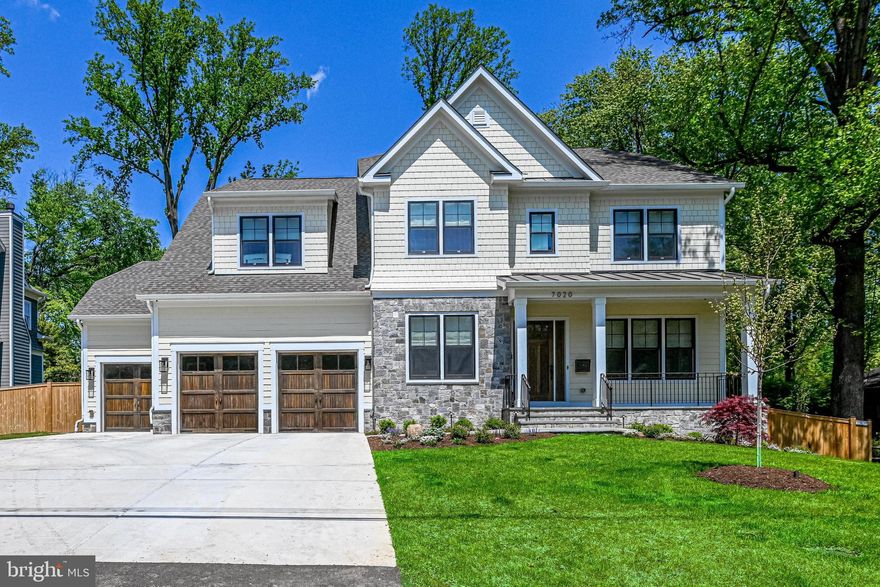 Stunning 12 month old home.  6 bedrooms, 6 full baths and 2 half baths on over a third of an acre. Built in 2021, this home has over 7000 Square Feet. Stream your favorite movies and shows in your very own MOVIE THEATER, with two level stadium seating, projector, an oversized screen, and a tray ceiling with dimmable lighting. The gourmet kitchen includes a huge 7 by 7 foot island of white hammered marble with a prep sink, Wolf Range with 6 burners and griddle and lower ovens, Wolf wall oven and microwave, Subzero Refrigerator, and a large walk-in pantry. The breakfast room has a built-In banquette and walls of windows. The beautiful screened-In porch with a fan and built-in heater can be enjoyed year-round. The family room is open to the kitchen and the entire ceiling is coffered, has recessed lighting, a gas fireplace and glass double doors leading to the deck. The upper level has four bedrooms, all with en suites, built-in shelving, and large walk-in closets. The primary bedroom includes a sitting room and two large his and her closets, both custom designed for maximum organization. The primary bathroom includes a steam shower, jetted Kohler tub, and a double sink vanity with frameless LED mirrors. Five-inch-wide wood plank flooring covers the main and upper levels. The lower level includes a fitness center with rubber mat flooring and a fan. Another bedroom and ensuite can be found on this level. There are several large storage areas with built in shelving. The security system is hard wired and very neatly brought into a storage area. The flat backyard has a small retaining wall and professional landscaping with room for a pool, pickle ball court, sport court etc.… A mud room with built in cubbies and a half bath are off the oversized three-car garage with 12’ ceilings and two EV Chargers. More features include: a water Irrigation System in front and back yard, whole house generator, security system with cameras, outdoor gas line for grill, Fully fenced backyard, Sonos speakers throughout and exterior landscape lighting. Located within walking distance of schools, trails, parks, community center, library and downtown McLean. Just minutes to Washington, DC.