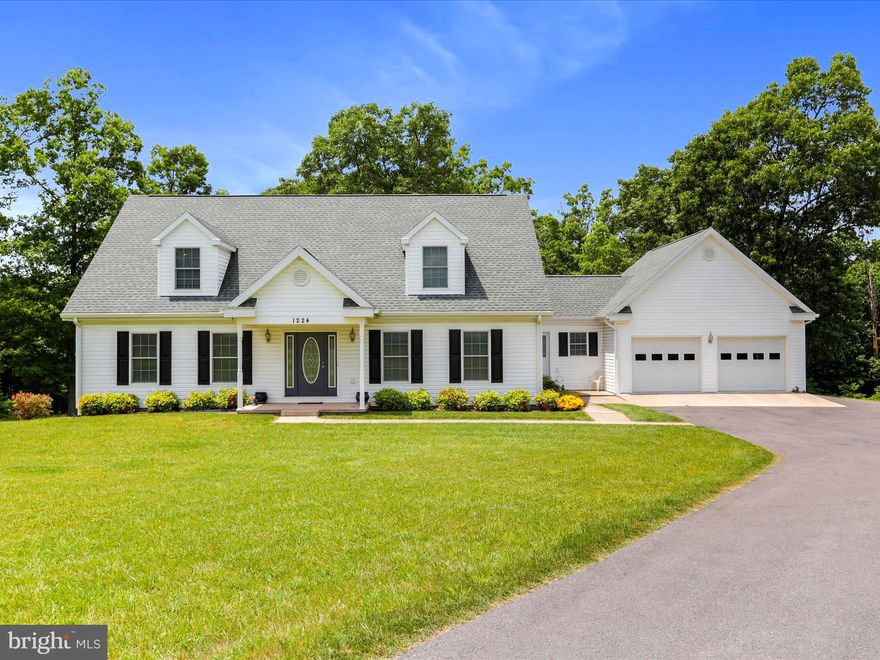 Welcome to Your Dream Home – This stunning Cape Cod residence, built in 2014, features 5 bedrooms and 3.5 bathrooms, along with both a 2-car attached garage and a 2-car detached garage—perfect for additional storage or housing your necessary toys. This home checks every box on your list! Step inside to discover a spacious kitchen with a breakfast nook, a formal dining room, and a generous living room enhanced by a cozy gas fireplace. An additional family room offers even more space for entertaining or relaxing. With public water and no immediate repairs required, this home is truly move-in ready, providing peace of mind from day one. Nestled on a pristine 5.97 +/- acre lot with direct frontage on Ford Hill Road, this immaculate property is located in the heart of Hampshire County. Enjoy the tranquility of the countryside while being just a short distance from the soon to be open Windy Ridge Elementary School. This home offers the perfect blend of seclusion and convenience, with an easy commute to the Northern Virginia metropolitan area. Don’t miss out on this rare gem—schedule a showing today and experience paradise in the country for yourself!