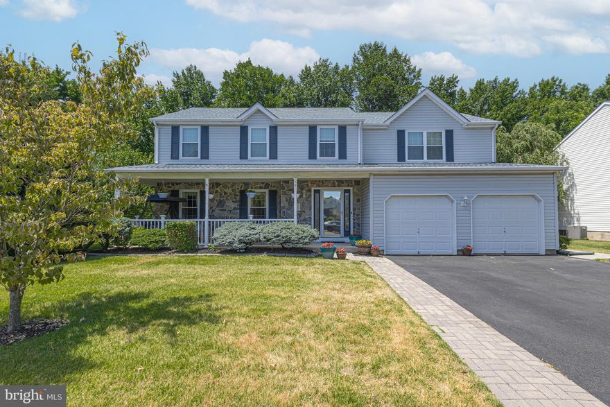 The perfect commuting location with easy access to the I-295 and Route 1 corridors and situated in a lovely neighborhood setting. Welcome to this beautiful and spacious colonial!  Spend your days relaxing on the covered front porch. The interior boasts beautiful finishes and a bright, open layout. The kitchen opens to the family room creating a perfect flow. Upstairs there are 4 spacious bedrooms with 2 recently updated bathrooms. Enjoy a newer roof, newer windows and newer HVAC. The large paver patio, awning and plenty of room to play make the backyard a wonderful respite. Close proximity to shopping, dining and lots of outdoor fun at Core Creek Park.