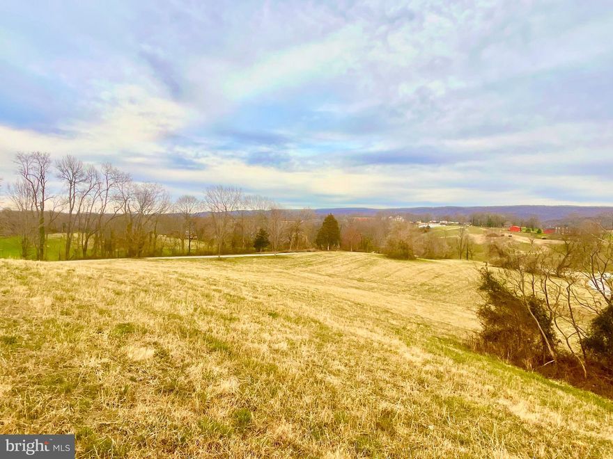 VIEWS VIEWS VIEWS! Hilltop estate lot offering Priceless views! Watch the sunrise over the Blue Ridge Mountain from your front porch and watch the sunset over the pastoral farmland from your back porch? Build your dream home on the hill. A short distance from the Shenandoah River, Easy access to Rt 340,Rt9 I70. Custom Build your dream home.