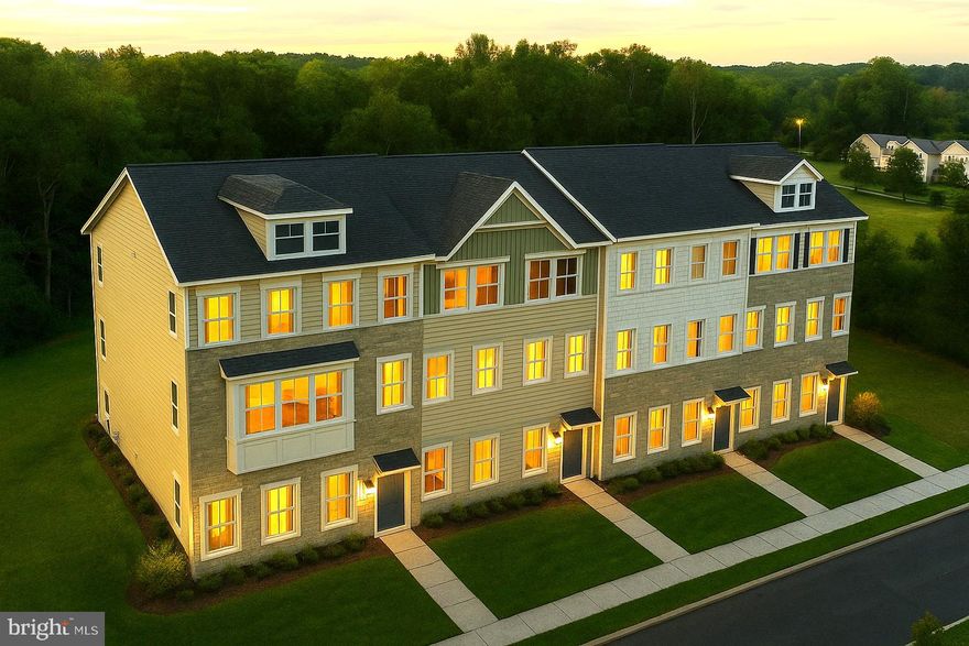 This amazing Ellicott townhome has 2,736 sq. ft. with 3 bedrooms, 2 full baths and 2 half baths, 2 car garage with 2 additional parking spaces .  Situated on the first floor, two versatile flex spaces on main level can be used as a recreation room for family games, comfortable lounging, and home office.  Enhancing the convenience and functionality of the first level is a half bathroom.  You will have excess to the backyard for outdoor living space. On the second level the kitchen is equipped with an oversized center island that doubles a breakfast bar, sparkling granite countertops, stainless steel appliances, designer cabinetry and a roomy pantry.  Ample countertop space that provides plenty of room for food prep and casual meals.  The Dining room is fit for casual weekend brunches and upscale celebrations alike.  The sun-drenched family room flows to the kitchen to make everyday living a breeze, and you will find a powder room for convenience on this level.  The third level owner’s suite features a spa-inspired bathroom with a glass-enclosed shower with built-in seating, double vanities and a generous walk-in closet, plus an optional tray ceiling.  The owner’s bathroom has dual sinks, and a generous glass-enclosed shower make mornings simple.  A separate commode area adds an extra layer of privacy to the en-suite bathroom.  Built-in shelving optimizes this spacious walk-in closet for organizing wardrobes, shoe collections, accessories and linens.  Two secondary bedrooms are situated down the hall from the owner’s suite.  There’s a full bathroom shared between the secondary bedrooms.   The laundry room is conveniently located among the bedrooms on the second floor, which helps simplify household tasks.
The photos provided are for illustration purposes only, and not of actual home.
Homeowners will enjoy an onsite community center, swimming pool, exercise room, dog parks, tot lots, and walking trails.  St. Charles Highlands is near great shops, restaurants, parks, and golf courses for outdoor activities. The Capital Beltway offers easy access to Washington, D.C.