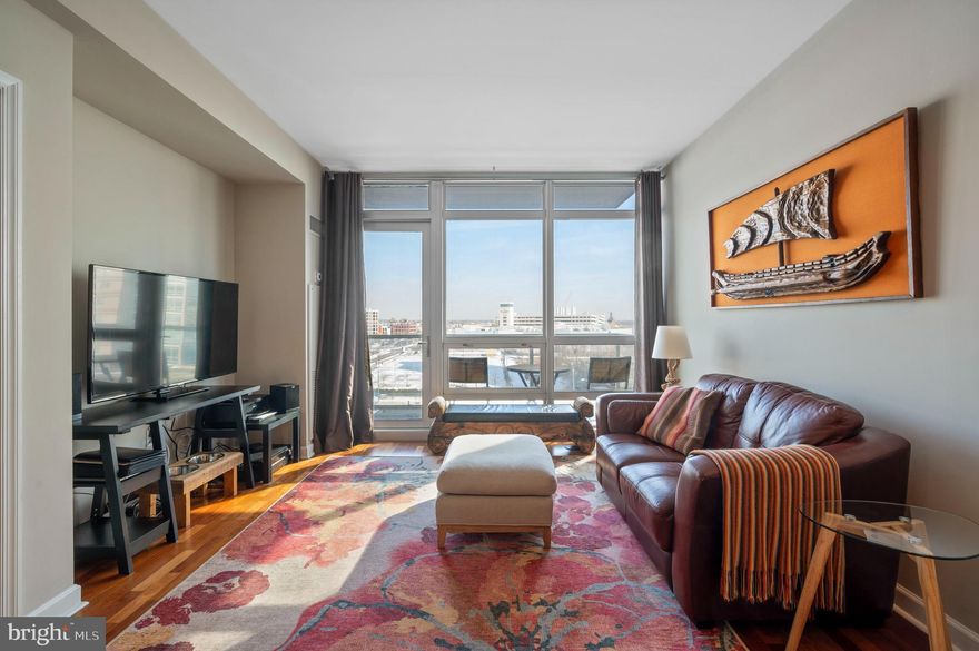 This stunning Waterfront Square Condo is waiting for you to call it home! This home features an open floor plan, hardwood flooring, stainless steel appliances, a large center island with an abundance of natural light. The living room features floor-to-ceiling windows that lead to a private balcony with a beautiful water view. The large primary bedroom features a walk-in closet and an ensuite bath with double sinks, a bathtub, and a glass-enclosed shower surrounded by tile. Enjoy maintenance-free living with amazing amenities such as a 24/7 Concierge and Valet service, a fully-equipped fitness center, and a large indoor pool complete with a hot tub and steam room! Conveniently located near Spring Garden station, all commuter roads, Craft Hall, Rivers Casino, Penns Landing, and all the great restaurants located along the Delaware River!