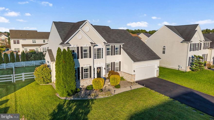 Welcome to this beautifully maintained 4-bedroom, 2.5-bath home in the sought-after Brenford Woods community. Step inside to a striking two-story foyer that sets the tone for the light-filled interior. The main level offers a formal dining room, spacious living room, and a family room with a cozy gas fireplace—perfect for both everyday living and entertaining. A versatile office or bonus room provides flexibility for your lifestyle needs.
The kitchen is a true centerpiece, featuring quartz countertops, a breakfast room with bar seating overlooking the deck and backyard, and plenty of natural light throughout. Hardwood floors flow seamlessly across the main level, adding warmth and elegance. Upstairs, you’ll find generously sized bedrooms and thoughtfully designed baths.
Enjoy outdoor living on the large, maintenance-free deck with views of the fenced-in yard, ideal for gatherings, play, or simply relaxing. With many upgrades throughout, this home offers a perfect blend of style, comfort, and functionality.  Includes one year Home Warranty.  Don’t miss the opportunity to make this stunning Brenford Woods home yours!