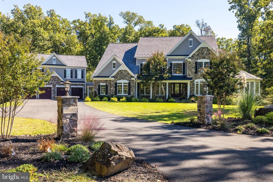 In the serene setting of Leesburg, Virginia, you'll find 18680 Riverlook Court.  Just over six years ago, the current owners meticulously transformed this property into the stunning masterpiece it is today. Located on a generous 8+ acre estate, this home offers privacy yet convenience with a mere 30-minute drive to Washington, DC, 15 minutes to Dulles International Airport, and 20 minutes to the bustling Tysons corridor.