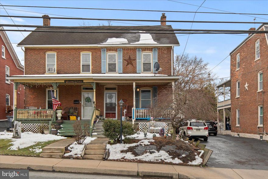 Welcome to 225 W State Street! This beautiful brick home boasts a simple interior floorplan with 3 beds and 1 bath. Outside you will find plenty of usable spaces in the front porch and back deck. This home has good bones with a nice hot water heater and furnace. The off street parking enables flexibility and space for guests. This home would make for a great rental, rehab, or sweat equity investment for a savvy homeowner. Don't miss out on this wonderful semi-detached home in Quarryville! Cash or conventional only, as-is sale!