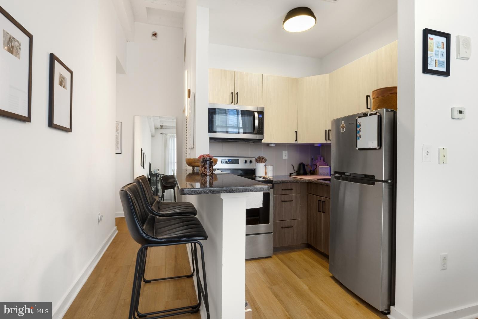 Available Mid-Late June:
Welcome to 109 W Wildey St #211! This is a beautiful 1 bedroom, 1 bathroom apartment featuring hardwood floors, high ceilings, giant windows, exposed beams, wall sconces, and gorgeous modern finishes throughout. Enter into a small hallway that leads to your common area with a large window. The kitchen is equipped with sleek, gray tile backsplash, cabinetry for storage, and stainless steel appliances. Head into your bedroom with a lofted space for added convenience. Your bathroom boasts stunning subway tiling, vanity, medicine cabinet, and bathtub/shower combo. A studious, upscale approach to city life, the Schoolhouse Lofts is a community of modern-industrial artist spaces inside the historic Daniel Boone School. With loft layouts and chic urban character, you'll feel the energy of the City of Brotherly Love, while pleasantly finding yourself in the heart of Northern Liberties. Beautifully renovated, it now brings a unique mix of old and new with trendy design elements, such as minimalistic lighting fixtures, exposed beams, original brickwork, and fantastically intricate details, all the while retaining its original soul. Enjoy an Amazon Package Hub for added convenience. There are FREE laundry rooms in the building, 1 on both the 1st & 2nd floors and 2 on the Penthouse Floor.
Lease Terms:
Generally, 1st month, 12th month, and 1 month security deposit due at, or prior to, lease signing. Other terms may be required by Landlord. $55 application fee per applicant. Pets are conditional on owner's approval and may require an additional fee, if accepted. (Generally, $500/dog and $250/cat). Tenants responsible for: electricity, gas, cable/internet, and water. Water & gas are billed by a 3rd party company, Conservice. Landlord Requirements: Applicants to make 3x the monthly rent in verifiable net income, credit history to be considered (i.e. no active collections), no evictions within the past 4 years, and must have a verifiable rental history with on-time rental payments. Exceptions to this criteria may exist under the law and will be considered. Cosigners accepted.