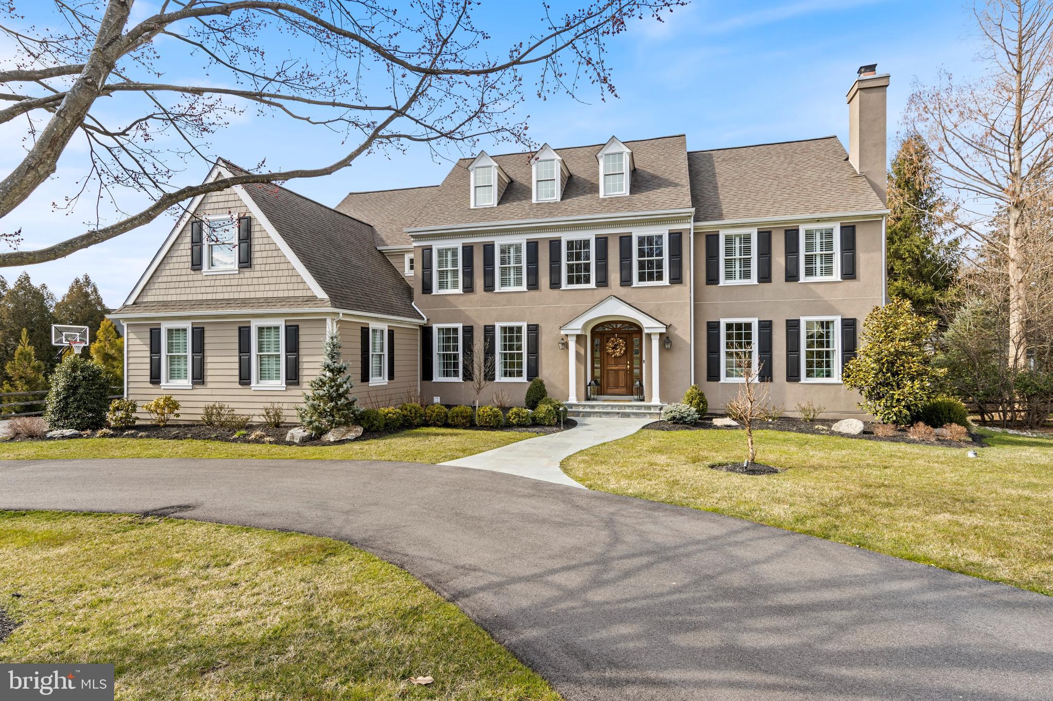 It is my pleasure to present this very special home in the coveted Treyburn neighborhood in Tredyffrin Easttown School District. Located on a beautiful, professionally landscaped, private lot at the end of a cul de sac, this home is on one of the best lots in the community. Exterior highlights include the stunning two-tiered blue stone patio, wall of evergreens for total privacy, and a flat grassy yard for all kinds of games. But the beauty outside is only the beginning! You will be “wowed” the minute you enter the beautiful 2 story foyer! This gorgeous 4/5BR, 4.5 bath home has been beautifully updated and decorated and meticulously maintained and is a true “wow” house. The standout features include a beautifully renovated kitchen that is a chef’s dream, 4 renovated baths, beautifully refinished floors throughout the first and second floors, newly renovated mud and laundry rooms, resurfaced driveway, new lighting and beautiful light fixtures throughout, an irrigation system, new windows, and a nicely finished, expansive, walkout lower level with a bank of daylite windows. The main floor consists of a beautiful foyer with exquisite moldings, a formal living room with a gas fireplace, a dining room with chair rail and box moldings, a private office with numerous built-ins, an expansive family room with a stone fireplace, and a gourmet kitchen with a 36” Subzero freezer and 36” Subzero refridge, a professional commercial range and a Meile built-in coffee/espresso machine!! The newly renovated mudroom with lockers, laundry with abundant cabinets and powder room complete this level. Upstairs you will find the serene primary bedroom suite with hardwood floors, a spacious sitting room, a luxury bath with soaking tub, and a custom walk-in closet and an additional walk-in cedar closet. There is also a Princess suite with a charming private bath and two generously sized bedrooms that share the nicely renovated hall bath on this level. In the walkout lower-level you will find an incredible amount of finished space including an expansive 2nd family room, a game room, a full bath and an office that could also function as a 5th bedroom. There is a bank of windows on this level that making it bright and cheery and great additional space! Treyburn was developed on the site of a former tree nursery and is unsurpassed in its beauty with majestic trees and landscaping and its own 2+ mile paved walking/jogging path. This home is located in a very convenient location being less than 5 minutes to major highways, trains, King of Prussia Town Center & Mall, Trader Joes, Whole Foods, Lifetime Fitness, PA Farmer’s Market and downtown Wayne. This is one you won't want to miss! Showings start Friday 4/14/23.