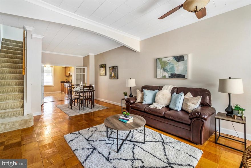 Welcome Home- Stunning 3 Bedroom/2 full bath in the heart of greektown, Main Floor offers Open Floor Plan Tons of natural light. Hardwood floors.  Fresh Paint and Brand new carpets on Upper Level. Tile Baths, Fully Finished Basement, With full bath, Parking Pad Potential. Near Hopkins Bayview/95/895 and Downtown Baltimore.   PROFESSIONAL PHOTOS BY 8/18/2020