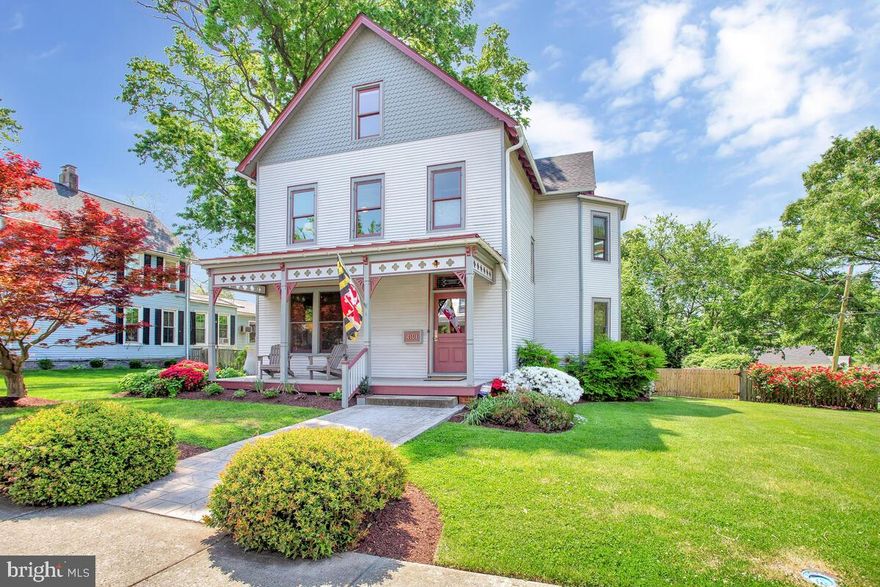 Picturesque Victorian home beautifully situated on a corner lot on a favored street in the heart of hip, happening Historic Hyattsville! A perfect blend of classic charm and modern amenities this home has been lovingly restored, updated and improved for today’s living! Character galore with 9-foot ceilings, transoms, pocket doors and wonderfully large light-filled rooms with big, beautiful double-paned windows! The welcoming front porch has corner spandrels and running trim with a classic cut-out design. Stunning main staircase has been brought back to its original splendor. Don’t miss the half bath under the stairway! The parlor has high ceilings and 3 gracious windows with half shutters for privacy. There are pocket doors hidden in the walls! Adjacent is the spacious living room with a charming box bay window and super-useful built-in bookcases and cabinetry. The classic dining room has a bay window overlooking the side yard and a spacious coat closet. The heart of this home is the wonderfully organized kitchen with a place for everything! Lots of space for meal prep on the Corian counters and stainless-steel appliances include a 5-burner Jenn-Aire gas cooktop, two wall ovens and a family-sized fridge! The kitchen sink overlooks the landscaped & hardscaped back yard and has electronic blinds for when the sun is just too bright! There’s a command center and a spacious pantry with LG front-loading washer/dryer. Oh and don’t miss the back staircase! French doors lead you to the spacious screened porch, a tranquil oasis with a skylight and dual ceiling fans plus a heater for cooler seasons! With room for both a dining table and a sectional couch you will live on this porch! What a fabulous place to entertain family and friends or relax after a long day. The stamped concrete patio also holds the custom gazebo with its stacked stone walls and metal roof and matching running trim   oh so charming! On the second floor you'll find 3 spacious bedrooms each with lots of windows and great closets and built ins. The hall bath has a tub/shower and built-in storage. The fabulous primary suite includes a 16’ x 15’ bedroom, a 9’ x 7’ walk-in closet with built-in cabinets and a fabulous bathroom with dual sinks and a walk-in tiled shower with glass door. The heated mirror doesn’t fog and there’s outlets in the drawers for hairdryers in both baths! One more level up is the finished attic - so big that it has space for a bedroom, office and workout space too! Every inch is useful space with closets under the eaves. Don’t miss the storage shed with power and the stamped concrete driveway with EV-Charger! There's plenty of room to plant and play in this  gracious lot.  A true beauty that hasn’t transferred owners in 40+ years! Just blocks to Hyattsville's vibrant Arts District shops & restaurants – Franklin's, Busboys & Poets, Yes Organic Market, Street Car 82, Vigilante Coffee Shop & so much more! Easy walk to Greenline METRO, Driskell Park and bike paths. A super charming community and a gorgeous home you can grow in. You will LOVE living here!