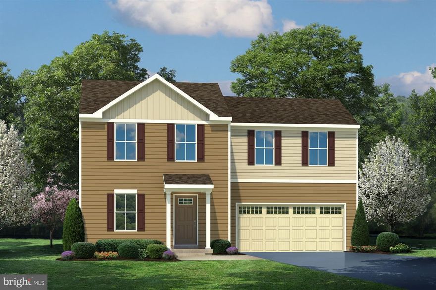 Plan 1440 Built to customer's specifications - entered for comp purposes.  Features include over 1,400 square feet on 2-levels, 3 bedrooms, 2.5 baths, kitchen island, 2 car garage, over sized master and secondary bedrooms! Images shown are representative only.