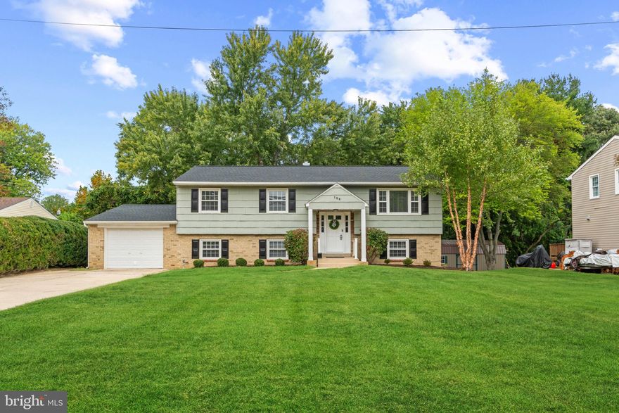 Freshly painted and new roof! Nice curb appeal for this split foyer with oversized garage located  in the heart of Arnold and directly across from Anne Arundel Community College.  This large 5 BR, 3 full Bath home is on a private cul-de-sac and features updated Kitchen and Baths, 3 BR on main level,  newer flooring and  updated windows, gas HVAC, oversized separate  garage that can easily accommodate 2 cars, bikes and add'l storage, expanded long driveway in front and plenty of additional street parking. The lower level features 1-2 additional Bedrooms or Home Offices, nice Recreation Room with brick fireplace | wood stove with newer insert. 

Large .27 acre lot with rear patio, shed and nicely landscaped lawn. Campus Green is not part of an HOA and offers the Broadneck School District. This is a must see!
