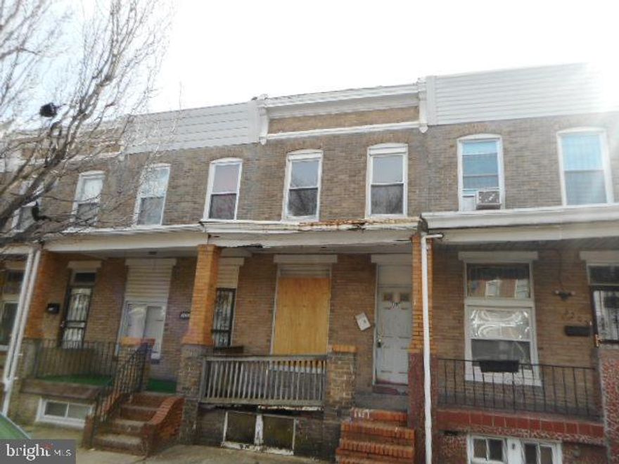 HUGE REDUCTION!!!!SELLER SAYS SELL!!Get in in the Hopkins renovations going on nearby. Home has good bones with most are hard work already completed!. Home has a New Roof, New Electric Service, New Floor Joist and New Subflooring! Home is being sold AS-IS, Seller will make no repairs Buyer to ground rent if one exist, Seller will not redeem. All offers must have $1000 Deposit, Proof of Funds and All Required addenda. Call showingtime for access to property.