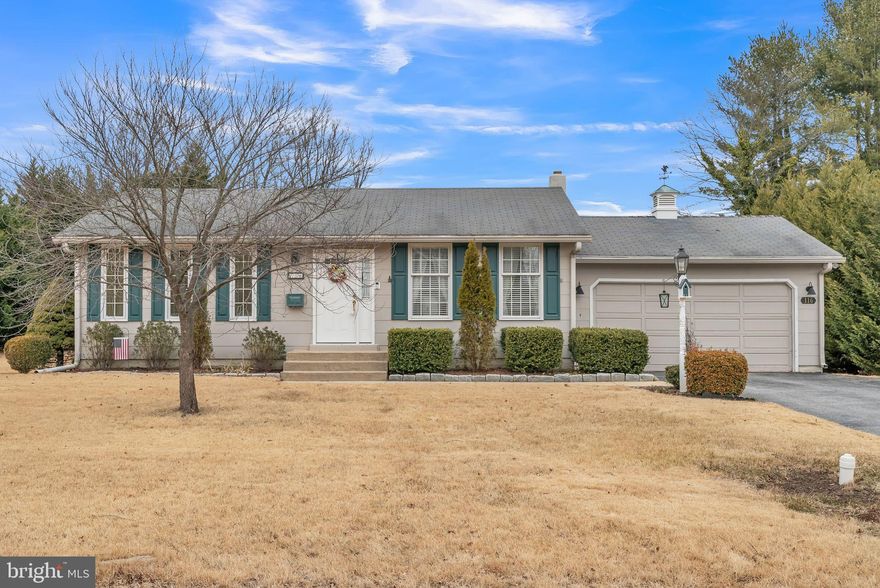 Charming rancher in desirable Newtown Square is waiting for its new owners.   You will feel right at home as you drive through this family friendly neighborhood.  Enter the house and step into the light and bright formal living room.  The dining room is the perfect spot for holiday meals and even has access to the patio overlooking the rear yard.  The eat in kitchen features granite counters, stainless steel appliances, recessed lights, ceramic tile flooring and a convenient back door.  Just down the hall to the primary bedroom with walk in closet and remodeled en suite bathroom with stall shower.  There are 3 more, nicely sized bedrooms, pull-down stairs to the attic and a hall bath with shower/tub combo, all located on this floor.  Heading down to the finished basement with new flooring and overhead lighting you will find the laundry facilities, storage room and a crawl space for additional storage.  This home has many wonderful bonus features including 2-car garage, central a/c and a Generac whole house on demand generator.  Add that to its amazing location, close to shopping, dining and major roadways.  This house checks all the boxes!  Schedule your showing today and welcome springtime in your new home.