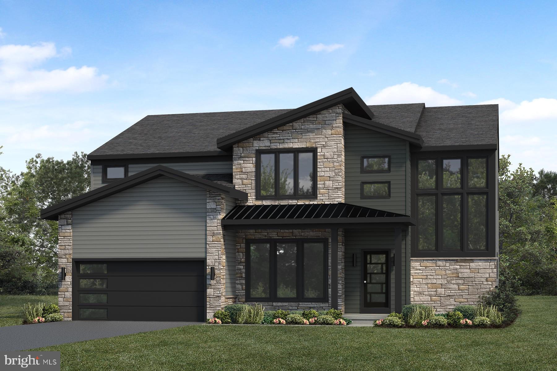 UNDER CONSTRUCTION – AVAILABLE THIS FALL: Striking contemporary home features a stylish exterior, 3-car, side-load garage with mudroom entry, and 9’ ceilings in the daylight basement and on the first floor. A 2-story foyer creates a dramatic first impression and stylish vinyl plank flooring flows from the foyer throughout the main living areas. The formal dining room is accented by a wood trim detail on the far wall and opens to a butler’s pantry, perfect for entertaining. The great room is warmed by a gas fireplace with modern floor-to-ceiling stone and has plenty of natural light from the large windows. Enhanced cabinetry and appliances, quartz countertops with a tile backsplash, and a large island adorn the spacious kitchen. Adjacent to the kitchen is a breakfast area and a sunny morning room with sliding glass door access to the composite deck offering stunning views. The 1st floor also features a study tucked quietly to the back of the home. On the 2nd floor, the owner’s bedroom feels spacious with a cathedral ceiling and opens to a private bathroom complete with a tile shower, two vanities, a freestanding tub and an expansive closet. There are 3 additional bedrooms with enlarged closets, 2 full bathrooms including a Jack and Jill bathroom, and a convenient laundry room.