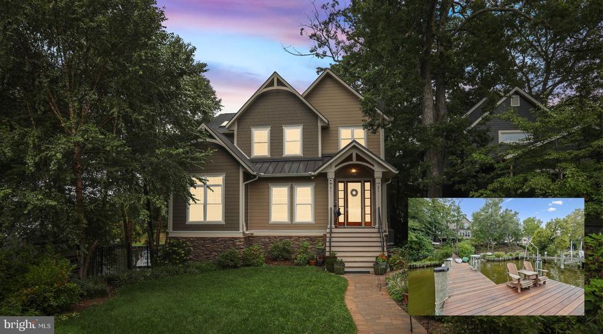 If you've been searching for the pinnacle of waterfront living, your search ends here. 1316 Edna Road is a custom-built sanctuary offering 2,896 sq. ft. of living space across three meticulously crafted levels, surpassing typical developer offerings.

This residence embraces its waterfront location with expansive views and abundant natural light in every room. The open-concept first floor features soaring 10-foot ceilings, grand 8-foot doors, and maple hardwood floors, blending elegance and functionality.

As you approach the home, a contoured paver pathway leads to a welcoming front porch, complete with a custom lift for enhanced accessibility. A main-level bedroom with an en-suite bath and curbless shower ensures aging in place is effortless. Inside, the foyer features a rare walk-in entry closet, and the open living area includes a built-in key cabinet for organized living. The living room, with mesmerizing views of Whites Cove, flows into the dining area and the chef's dream kitchen, featuring granite countertops, premium appliances, a massive island, and ample storage. Adjacent to this space, a versatile bedroom with a dual-entry bath offers both en-suite privacy for guests and convenient hallway access.

The striking stairwell with 3/8” tempered glass risers leads to the second level, where a cozy reading nook—or potential home office—awaits, enhanced by a remote-controlled, rain-sensing skylight. The primary suite is a luxurious retreat, complete with a fireplace, vaulted ceilings, two large closets (one walk-in), and a spa-like bathroom with dual vanities, a soaking tub, and a custom shower. This level also includes another well-appointed bedroom, a hall bath, and an efficient laundry room. The conditioned attic space with pull-down stairs adds practical design and energy efficiency.

Descend to the versatile lower level, nearly soundproof and perfect for a second living room, expansive home office, entertainment area, or guest suite. This level includes a full bath, a dedicated "boat room" with direct access to the dock, and an electronics closet. The home features a 2-zone HVAC system, propane heat, and a free-standing stove for year-round comfort.

Outside, timeless IPE decking, known for its durability and beauty, wraps around the deck, newel posts, and dock. Three decks on each of the home’s three levels, including one with a hot tub on the lower deck, provide multiple outdoor living spaces. Thoughtfully designed steps with multiple landings and path lighting lead you to the water.

The dock, equipped with 30A two-phase power service and water, accommodates up to a 55-foot sailboat in its 7-foot-deep waters. The serene location along Whites Cove offers both solitude and storm protection, with the home’s elevation safely above flood zones, eliminating the need for flood insurance. The oversized two-car garage (27’x24’) features an EV charger and additional storage with a large attic and solar array to offset power bills. Conduit between the garage and home allows easy upgrades to electricity, water, and low-voltage systems.

As part of the Rockview Beach/Riviera Isle Improvement Association, residents enjoy access to a community meeting hall, beach, and boat ramp, offering opportunities to engage with neighbors and fully embrace the waterfront lifestyle. This home is built with sustainability in mind, featuring rainwater cisterns, gutter covers for easy maintenance, smart technology, programmable Lutron lighting, and smart thermostats for enhanced convenience and energy efficiency.

It’s rare to find a newly constructed home with such care and attention to detail. This exquisite residence offers everything desired in waterfront living, from superior craftsmanship to sustainable features. Don’t miss this unique opportunity to own a custom-built waterfront home where no detail has been overlooked.