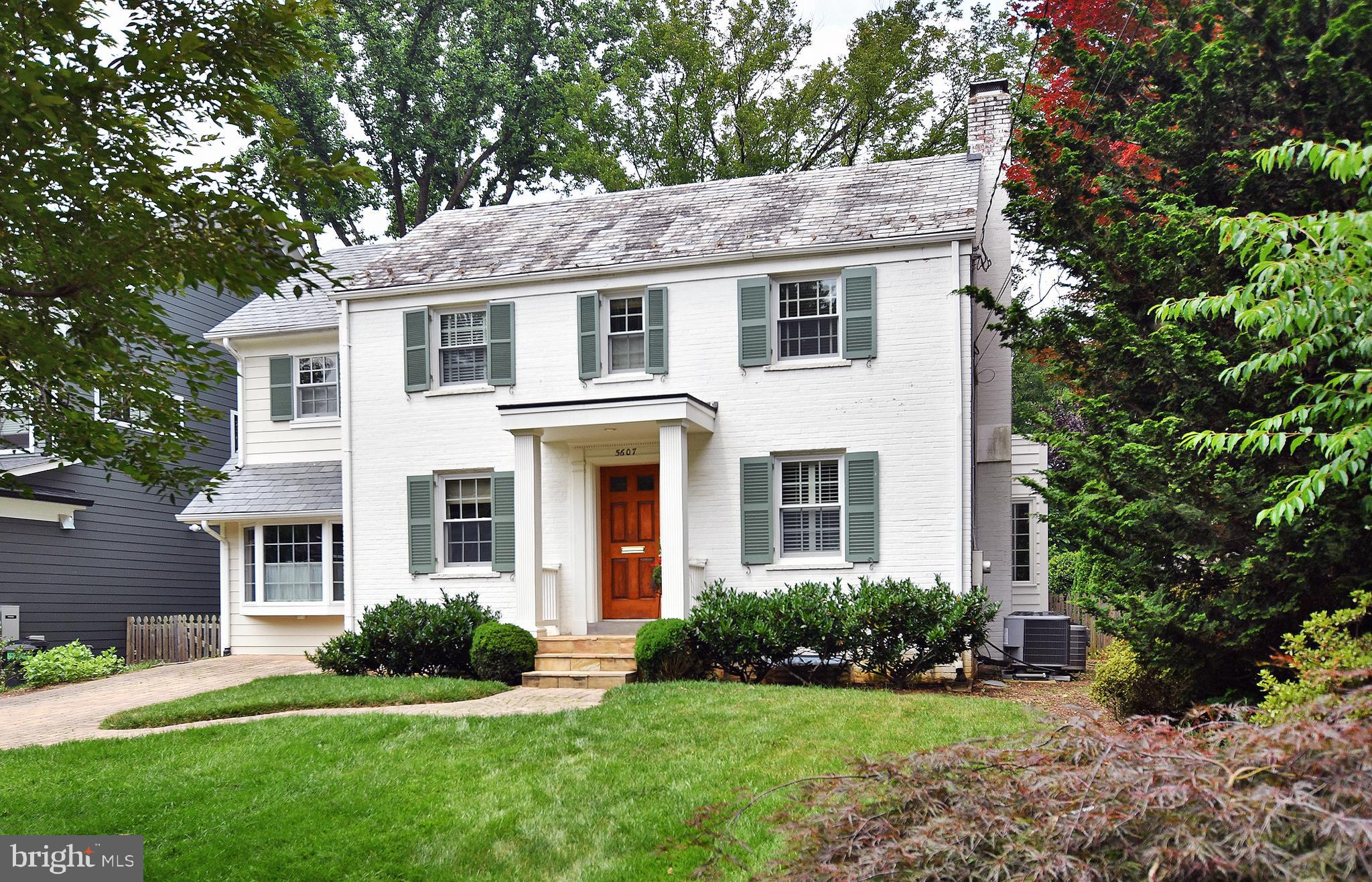 Expanded 3BR/3.5BA Colonial features a Kitchen & Family Room addition with vaulted ceiling across the back of the house that walks out to the patio & professionally landscaped backyard! Kitchen with island, Silestone counters, cherry wood cabinetry & SS appliances, The 1st floor has a LR with fireplace, separate DR , large den/office, & powder room. Upstairs includes an expanded primary BR with walk-in closet (with built-in organizers) & bath (with soaking tub, separate shower, & double sink vanity). Finished lower level with BA, rec room & laundry/storage room<br/><br/>Two-zoned heat/ac, Andersen double-pane windows, 2 skylights, fenced backyard with flagstone patio & shed, expanded brick paver driveway & front walk. Bradley Hills Pyle Whitman schools. Close to parks, D'twn Bethesda, Metro, & NIH