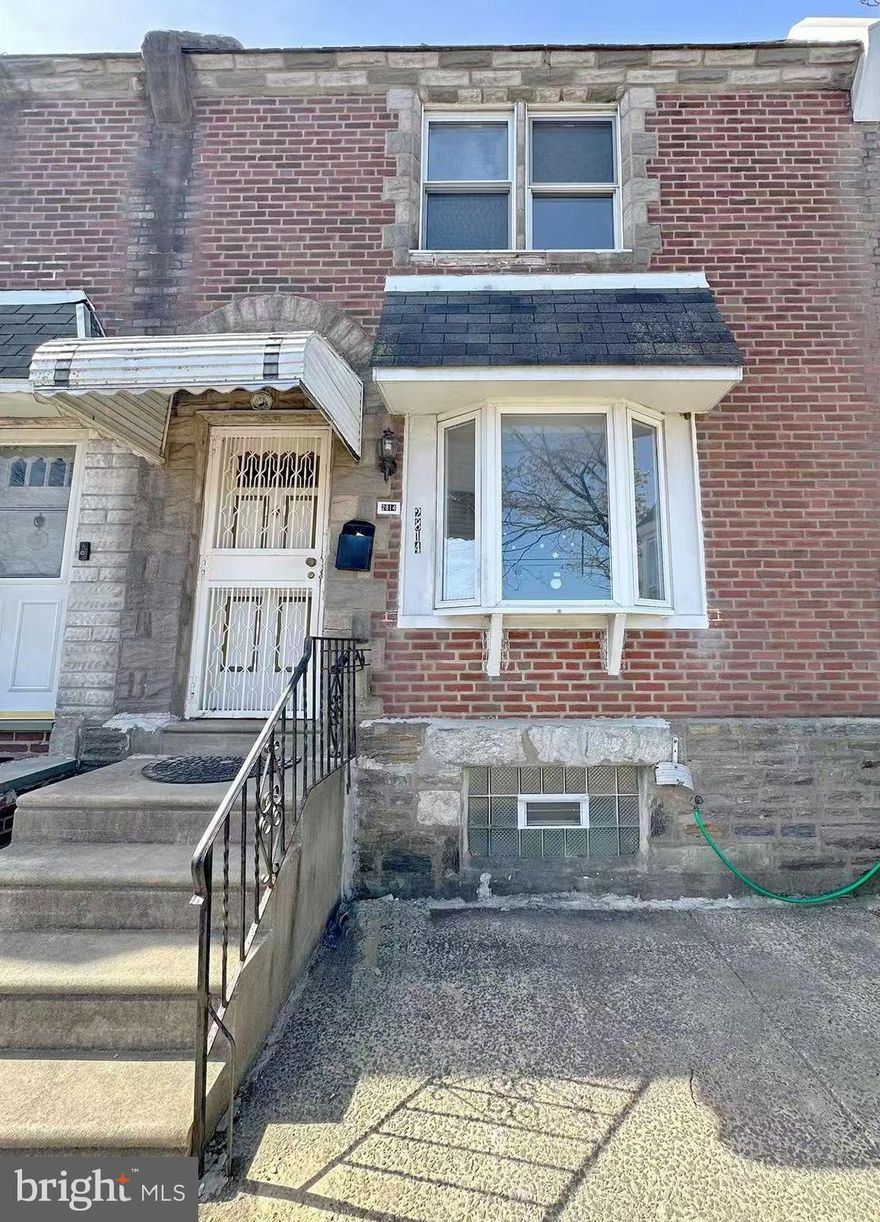 Terrific extra large 18 ft Airlite in Mayfair! Ready to move in condition. Closed to major routes in northeast. This property offers 3 bedrooms, 1 full bath with additional storage space and laundry room in the basement. There is also one car parking in the back yard. The first floor also shows off a nice, big living room, dining room and service kitchen with recently refinished  vinyl floor. Second floor features a large primary bedroom with space galore in a full wall closet, and 2 spacious bedrooms. SOLD AS IS!