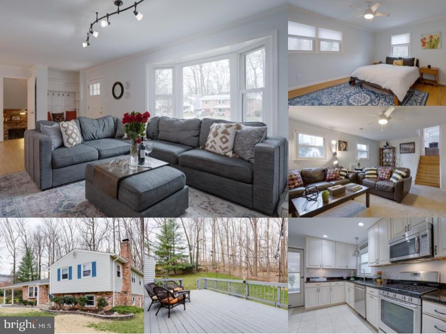 Much desired cul-de-sac living in a Rolling Valley home, nestled in wooded, flat, wide, and expansive back yard, wonderfully maintained, tastefully updated … so much to love and so much more! Warm hardwood flooring welcomes in brightly lit living and dining rooms, flooded with natural light from large sized bay window and glass sliding doors. Beautiful kitchen, light and bright and tastefully updated with 42" soft close cabinets set against dark granite countertops and stainless steel appliances, is a home chef's delight! Al fresco fun and entertaining can be enjoyed on spacious deck that backs to view of wooded bliss of mature trees and also under fairy lights and the stars at night! Five bedrooms!!! and 2.5 baths will very comfortably accommodate, as will the comfy and cozy family room anchored by brick-clad, wooden mantle-piece topped fireplace, a spacious laundry/utility room with ample, shelved storage, and walkout entrance. Location is so prime with close proximity to major traffic arteries, 5 miles from Franconia/Springfield Metro, 7.5 to Fort Belvoir. Nearby multitude of shopping (Giant, Lidl, Safeway, Whole Foods), dining, and entertainment options includes outdoor fun at nearby Burke Lake Park, Lake Accotink, and pool membership options at Orange Hunt, Hunt Valley, or Rolling Valley. West Springfield HS Pyramid in FCPS system & Pohick Regional Library also provides added value and desirability. Notables (approximate dates): 2023, commercial grade hot water heater, dishwasher; 2022, primary bath remodel, refrigerator & kitchen faucet, gutters/downspouts, interior/exterior paint including deck; 2017, roof. This is truly a dream home ... make it your reality!