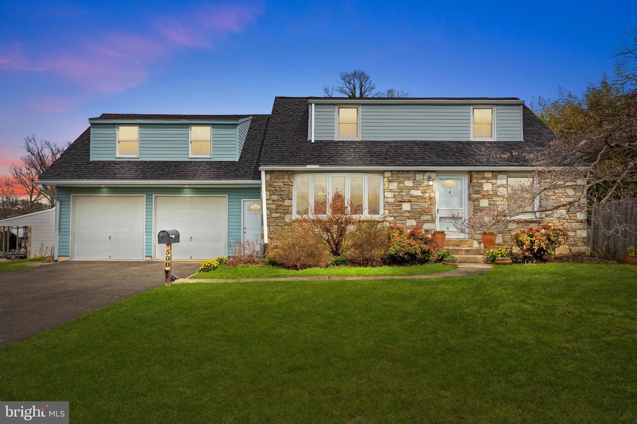 Charming Expanded Cape on a tranquil cul-de-sac, perfectly situated in a highly desirable location in Springfield Township. This home offers an abundance of features and flexible space to suit the needs of any homeowner. The thoughtfully designed, updated kitchen boasts custom cabinetry, granite countertops, and an island with a sink, disposal, and seating. Hardwood floors grace the living room, seamlessly connecting to two separate bedrooms and a full bath on the first floor. The first-floor laundry is conveniently located in a mud room with exterior access between the family room and the garage.
One of the home's highlights is the generous family room, stretching the length of the house, complete with skylights and a door leading to a covered patio, deck, and fenced yard, perfect for outdoor enjoyment. Upstairs, discover two additional spacious bedrooms and another full bath. The primary bedroom is sun-soaked by a large skylight. The large basement presents an opportunity for additional living space or ample storage, depending on your needs.
A notable feature is the second addition—a suite situated above the oversized two-car (500+ sq foot) garage. This large, inviting space (approx 471 sq. feet not included in house square footage) boasts a vaulted ceiling and windows on three sides, flooding the room with natural light. It includes a full bath and its own heat from a charming gas stove, making it suitable for an au pair, in-law, adult child, home office, yoga studio, art studio or whatever suits your needs, thanks to its separate entrance.
A sunny, flat yard is perfect for gardening and play. This property is a short walk to Erdenheim Elementary, Springfield Township Middle School, and Springfield Township High School. Minutes from Flourtown, Rt 309, and the PA Turnpike.
Freshly painted with new carpeting in several rooms, this home is truly move-in ready!