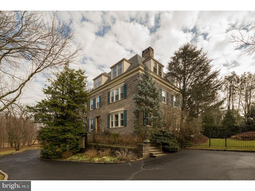 Welcome to 8523 Ardmore Avenue in Wyndmoor! We are proud to offer this truly spectacular property, built in 1880, in the Victorian style. Feast your eyes on this magnificent, stone residence, beautifully sited on 2.26 acres, adjoining the Wharton Sinkler Estate.  The first floor features a brightly lit, gracious floor plan with exquisite architectural details and moldings, meticulously and lovingly maintained. Large entry hall with handsome staircase and fireplace is always a warm welcome for family and friends. Formal living room, dining room and a cozy family room, all with fireplaces. Gourmet kitchen offers large pantry and breakfast room opening onto deck with sweeping views of the property. Upstairs, in addition to a gorgeous master suite with fireplace, two floors of bedrooms, baths, office, gym and comfortable living spaces. Lower level offers mudroom, game room and wine storage. Outside, enjoy a lovely pool, mature landscaping and a fabulous deck, creating an extremely private setting within walking distance to the Chestnut Hill village, schools, transportation and the Wissahickon trails. Quite simply one of the area's finest properties, in a coveted location, ready to move right in.