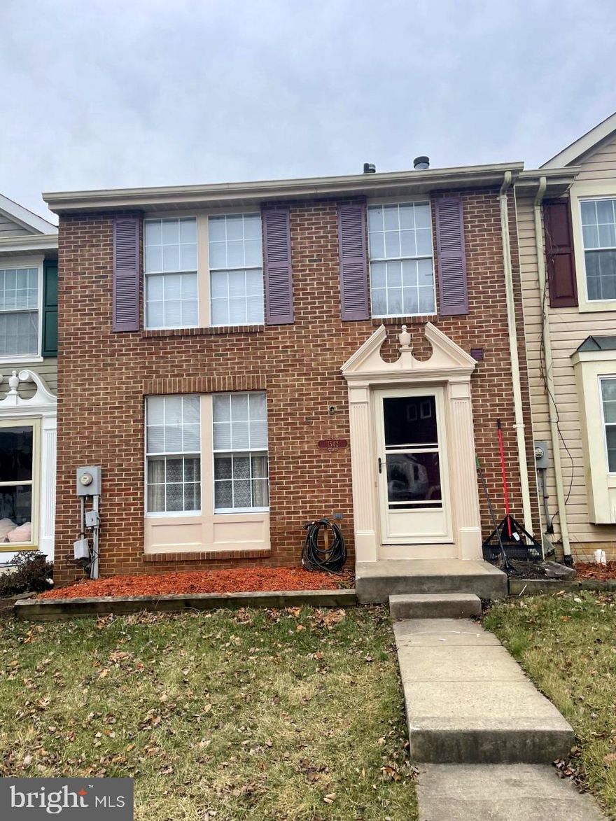This Brick front traditional town house is located in desirable Fredericktowne Village.  Large deck for summer cookouts and entertaining in fenced back yard.  Open floorplan inside - move in ready! Terrific location is close to major commuter routes, shopping, restaurants, museums and downtown Frederick. This one won't last long!