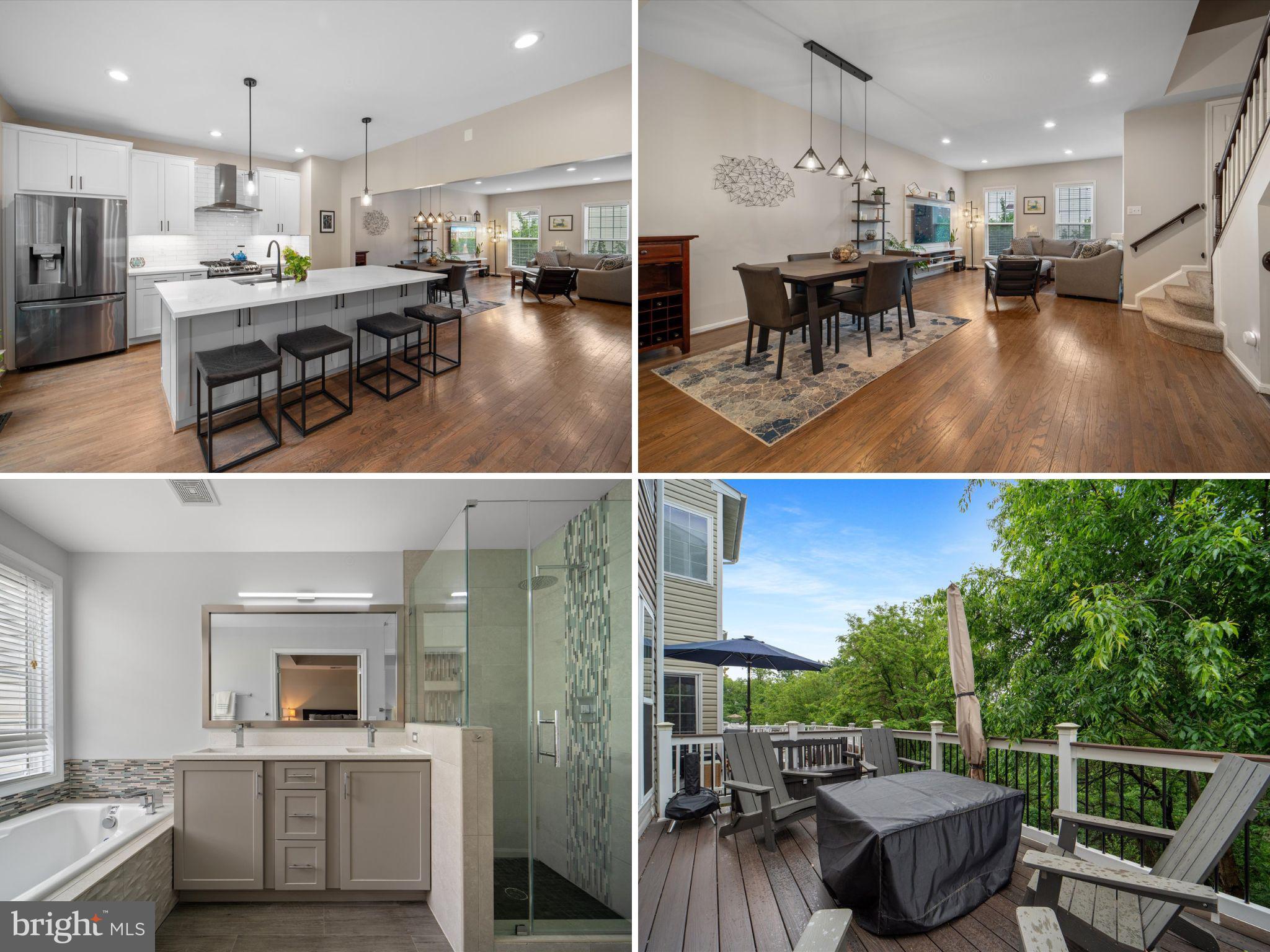 Renovated 4BR/3.5BA Lorton Townhome - Open Plan, 3-Level Bump-Out, Backs to Trees!
Welcome to 8207 Singleleaf Ln in a sought-after Lorton neighborhood! This updated 3-level, 4BR/3.5BA townhome with a 1-car garage backs to trees and features a desirable 3-level bump-out providing extra space on every floor.
The main level boasts an open floor plan (created during 2021 renovation) with hardwood floors (refinished 2021). The updated kitchen includes new cabinets, all-new appliances, and a wine cooler, opening to the family room area. Access the composite deck (replaced 2020) overlooking the private fenced backyard. Fresh paint throughout (2024).
Upstairs, the primary suite features a sitting area, tray ceiling, renovated en-suite bath (2016), and an updated walk-in closet ($3k system). Two additional bedrooms share a newly renovated full bath (2025).
The finished walk-out lower level offers a recreation room, the 4th bedroom, a full bath, and direct access to the fenced yard.
Significant Updates Include:
Kitchen/Main Level Reno (Open Floor Plan): 2021
Secondary Bathrooms: 2025
HVAC & Humidifier: 2021
Composite Deck: 2020
Water Heater: 2019
Roof: 2017
Primary Bath: 2016
Paint: 2024
Window Glass (9 replaced): April 2025
Move-in ready with major updates complete. Enjoy privacy backing to trees in a great neighborhood. Schedule your showing today!