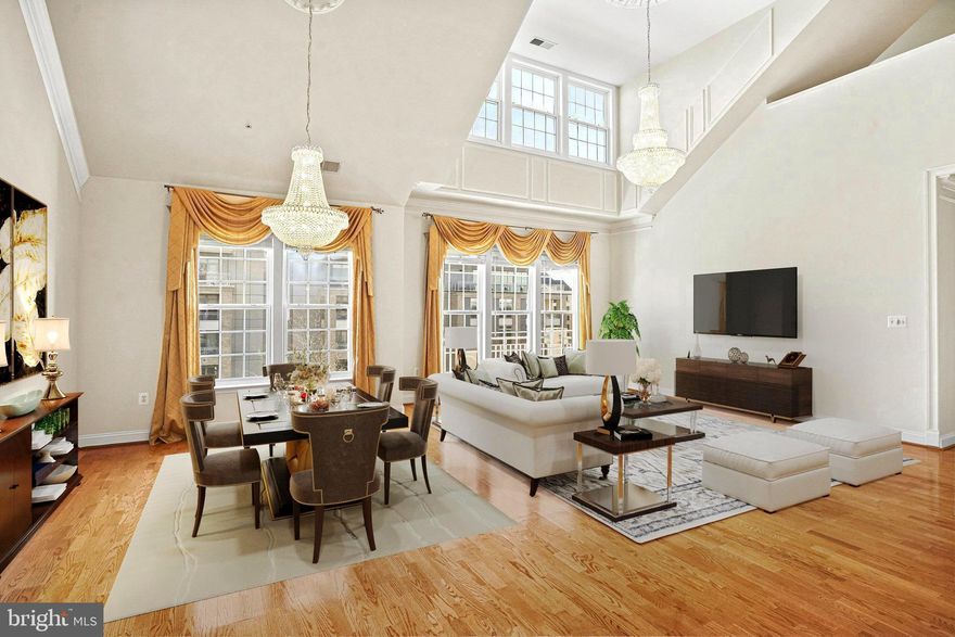 Rarely available 3BR/3BA Penthouse 2-story condo in sought after King Farm neighborhood. Magnificent dining/living room combo with 18 ft soaring high ceiling and windows galore leading up to a charming loft with full bath. Gourmet kitchen with generous cabinets, granite island, SS appliances. Master ensuite with huge walk-in closet, separate shower & soaking tub, plus two other good-sized bedrooms on the main level. Water heater & HVAC replaced in 2020. Secured building with elevator lobby and direct access to your own private garage (C) with built-in shelves plus driveway pad for a second car. King Farm amenities and weekday free shuttle service to Metro are all included in the condo fee. Easy access to I-270 & ICC, minutes to Downtown Crown, Rio, and Rockville Town Center. Seller prefers Evergreen Settlement Company.